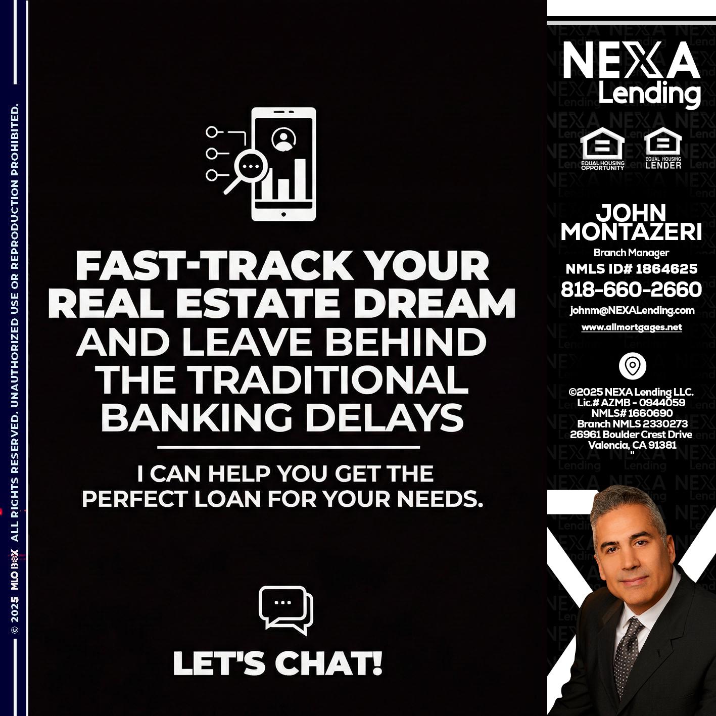FAST TRACK - John Montazeri -Branch Manager - Property Lending Specialist