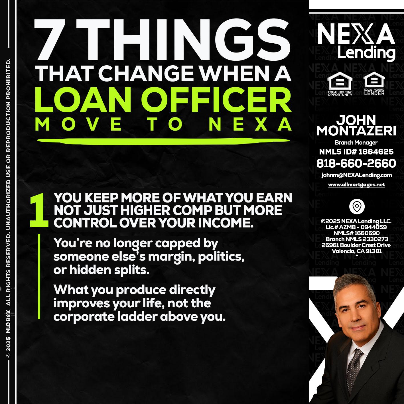 7 THINGS (1) - John Montazeri -Branch Manager - Property Lending Specialist