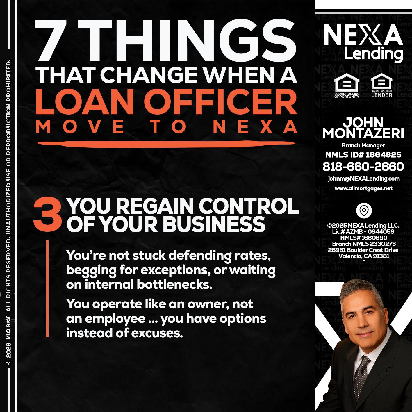 7 things (3) - John Montazeri -Branch Manager - Property Lending Specialist
