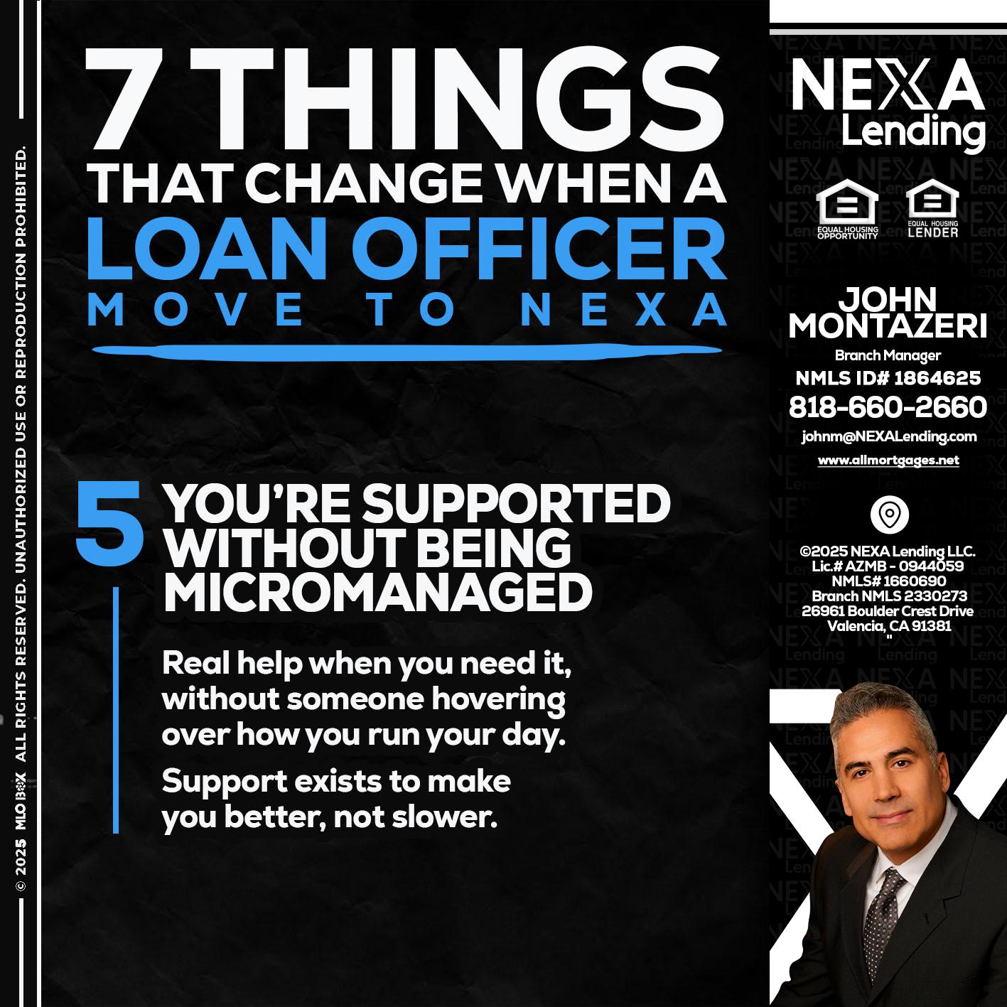 7 THINGS (5) - John Montazeri -Branch Manager - Property Lending Specialist