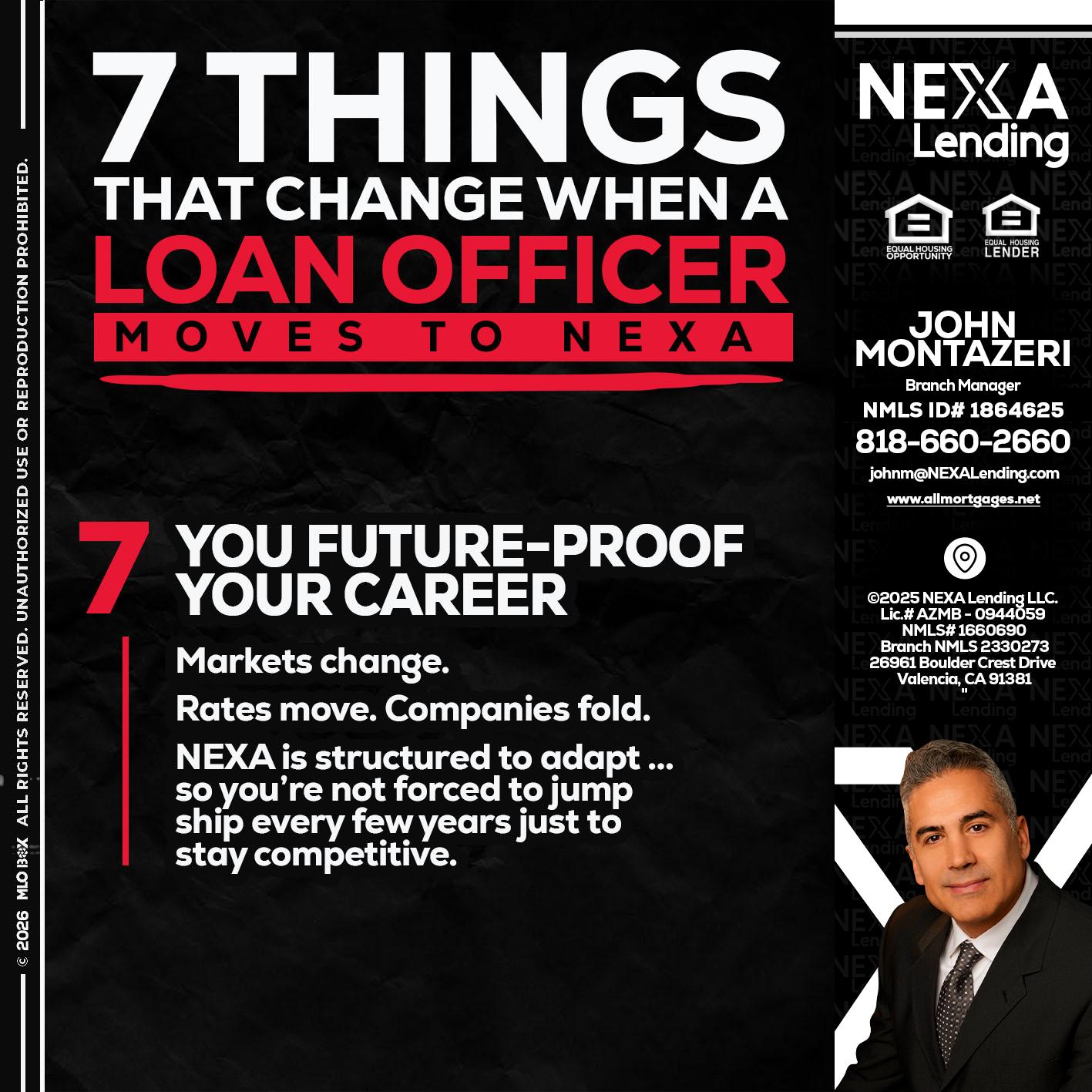 7 THINGS (7) - John Montazeri -Branch Manager - Property Lending Specialist