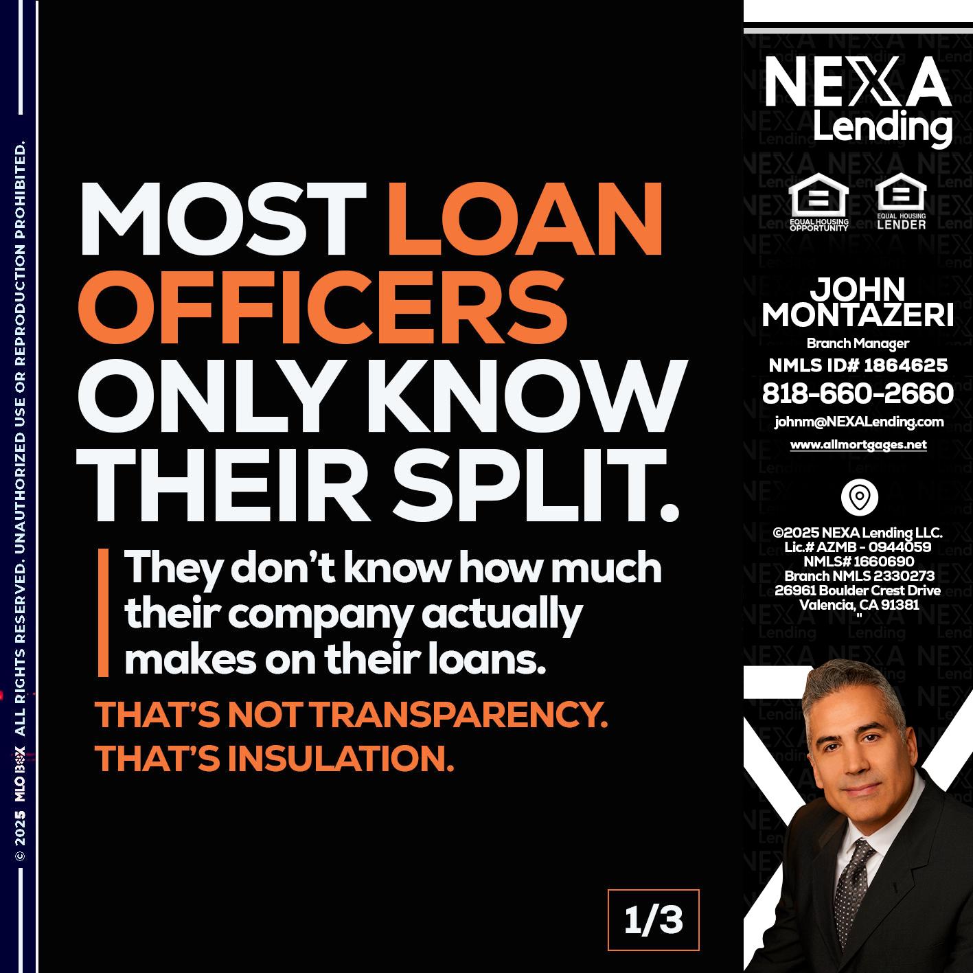 1 OF 3 - John Montazeri -Branch Manager - Property Lending Specialist