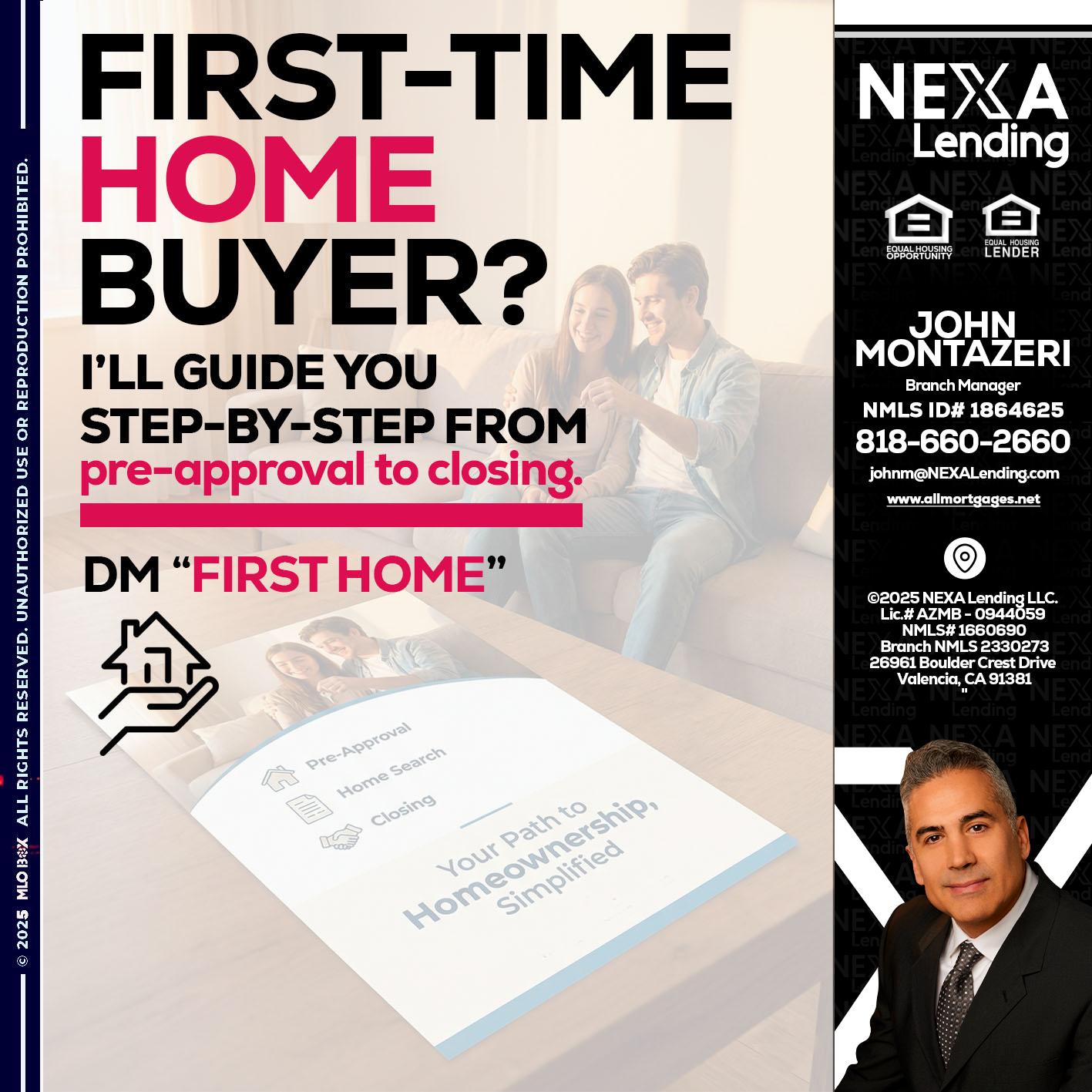 first time home buyer - John Montazeri -Branch Manager - Property Lending Specialist