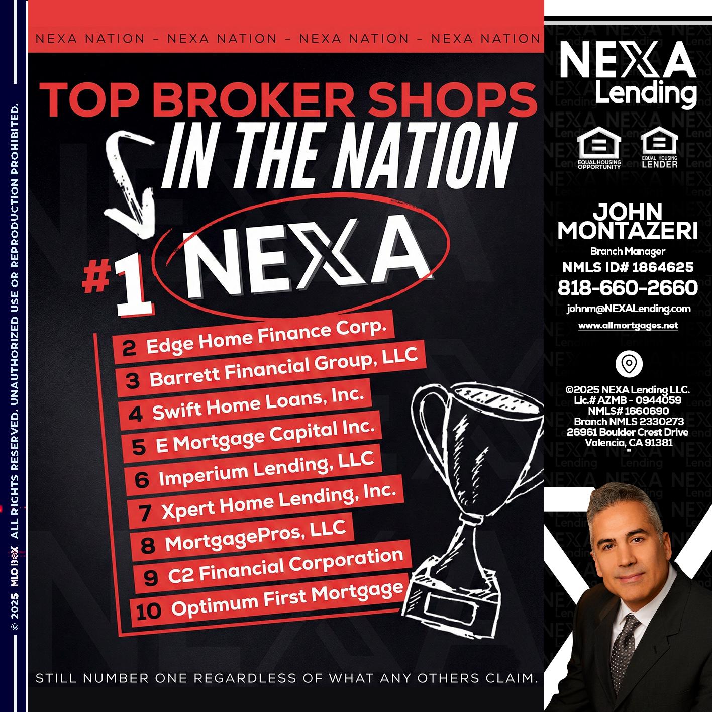 top broker - John Montazeri -Branch Manager - Property Lending Specialist