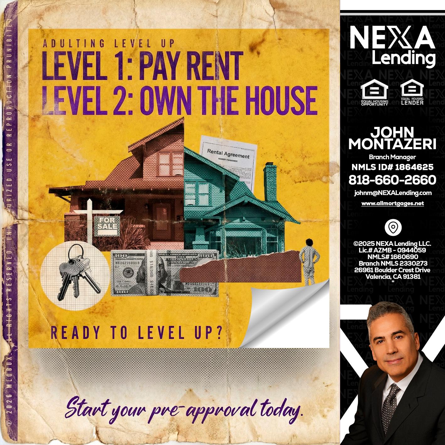 LEVEL 1 - John Montazeri -Branch Manager - Property Lending Specialist