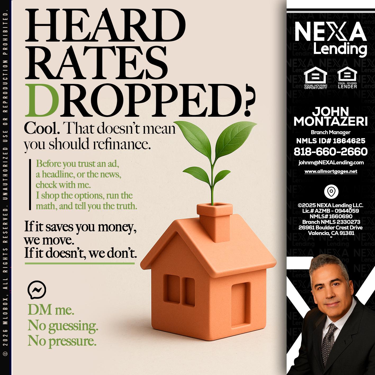 HEARD RATES - John Montazeri -Branch Manager - Property Lending Specialist