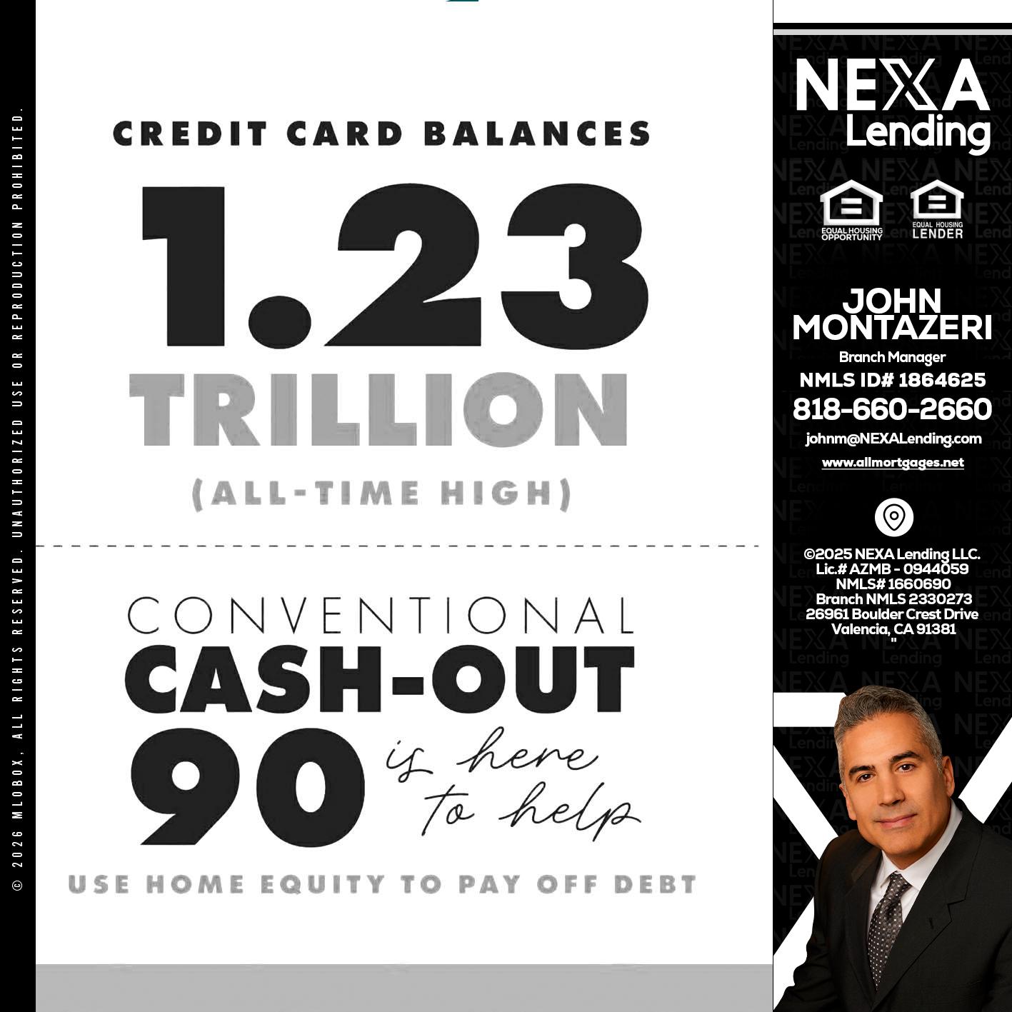 CREDIT CARD BALANCE - John Montazeri -Branch Manager - Property Lending Specialist