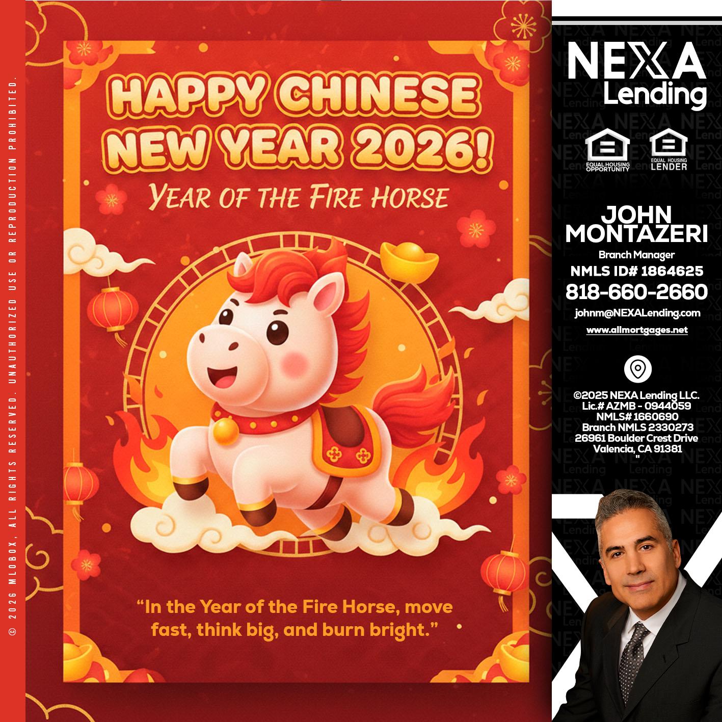 happy Chinese new year - John Montazeri -Branch Manager - Property Lending Specialist