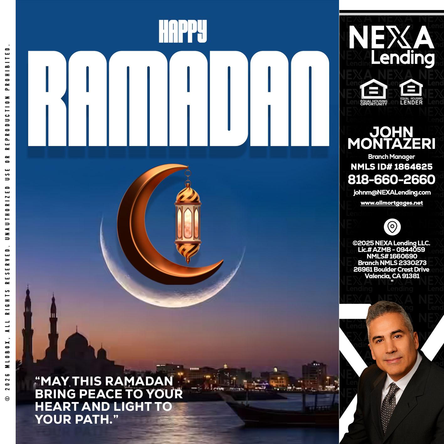 RAMADAN - John Montazeri -Branch Manager - Property Lending Specialist