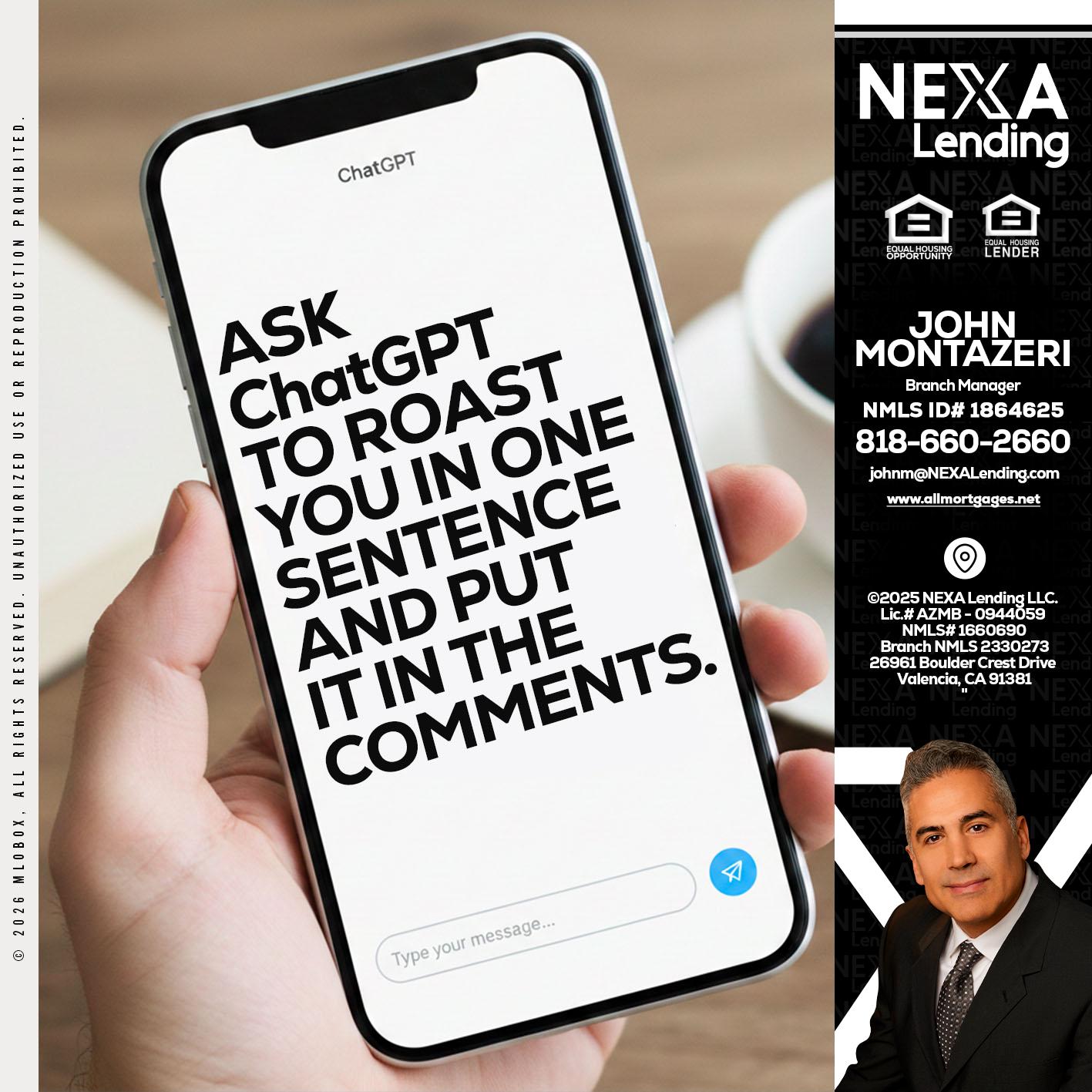 ask chatgpt - John Montazeri -Branch Manager - Property Lending Specialist