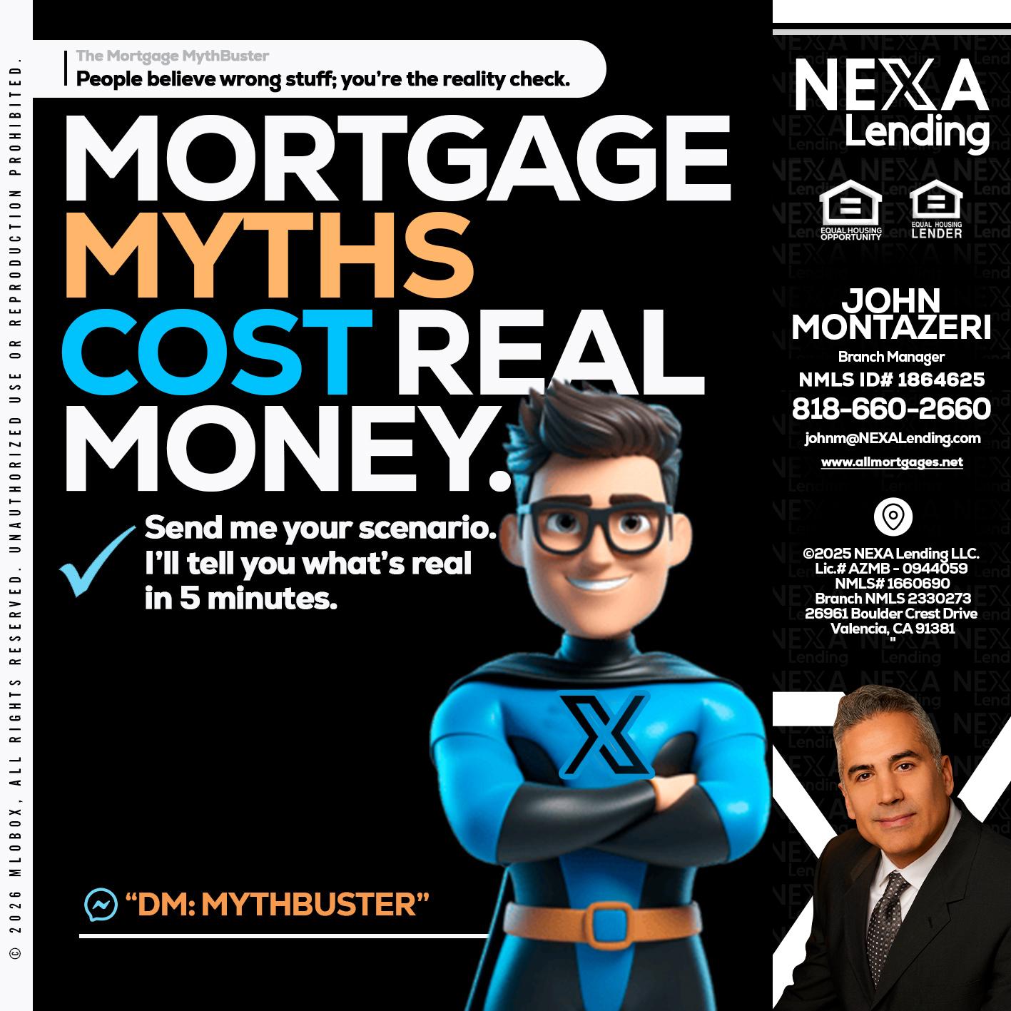 MORTGAGE MYTHS - John Montazeri -Branch Manager - Property Lending Specialist