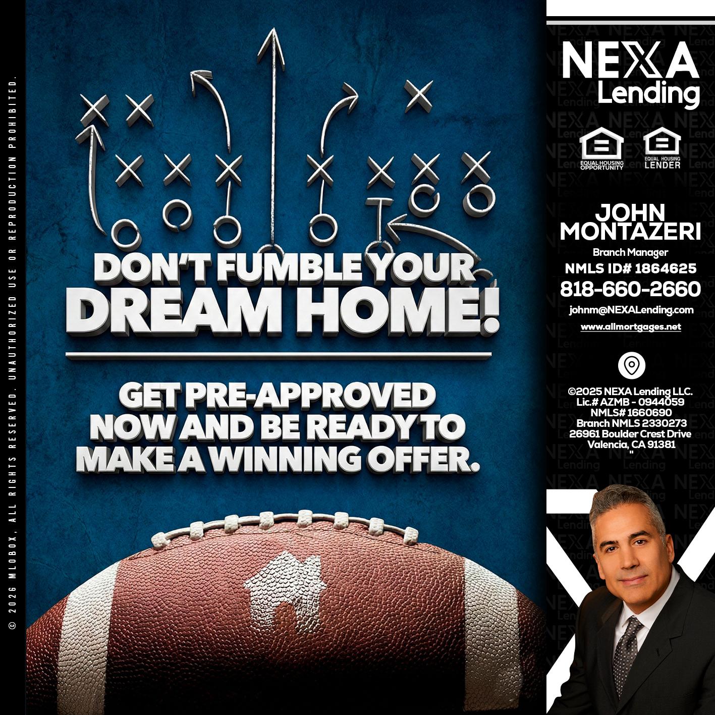 dont fumble - John Montazeri -Branch Manager - Property Lending Specialist