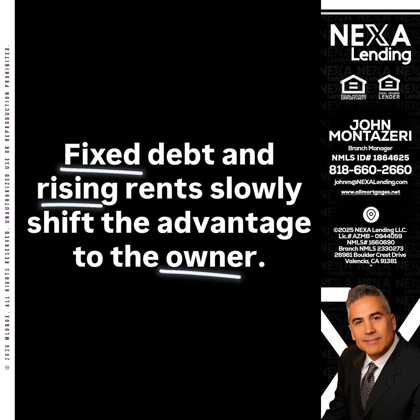 FIXED DEBT - John Montazeri -Branch Manager - Property Lending Specialist