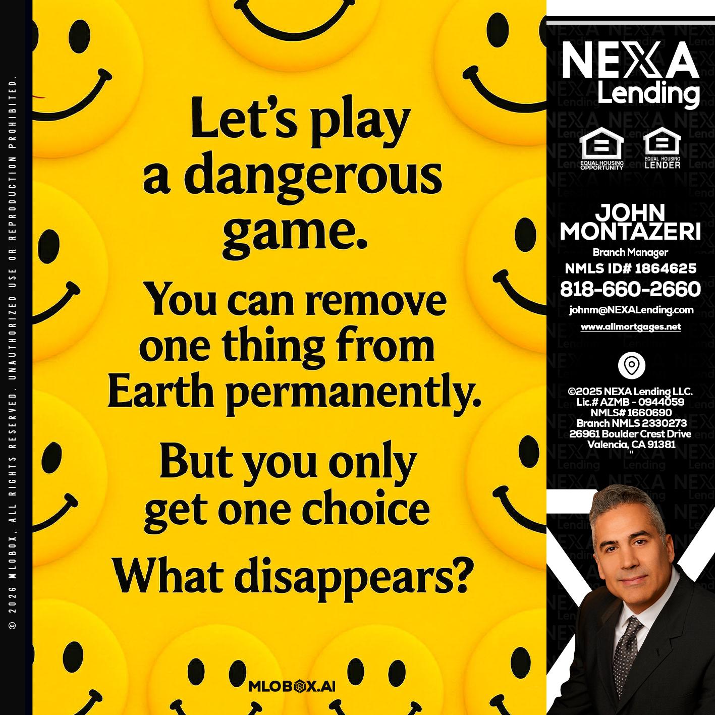 LETS PLAY - John Montazeri -Branch Manager - Property Lending Specialist