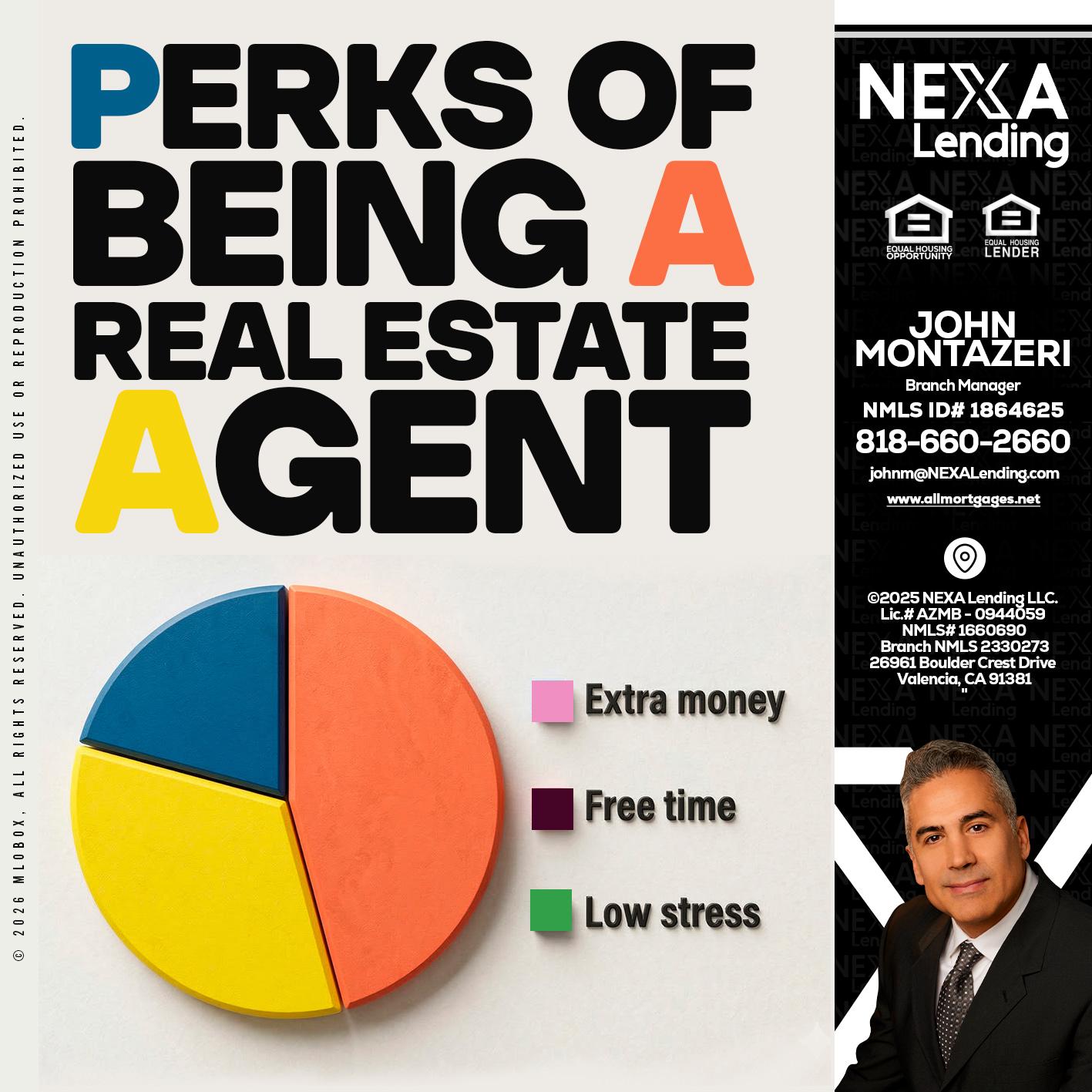 PERKS OF BEING - John Montazeri -Branch Manager - Property Lending Specialist