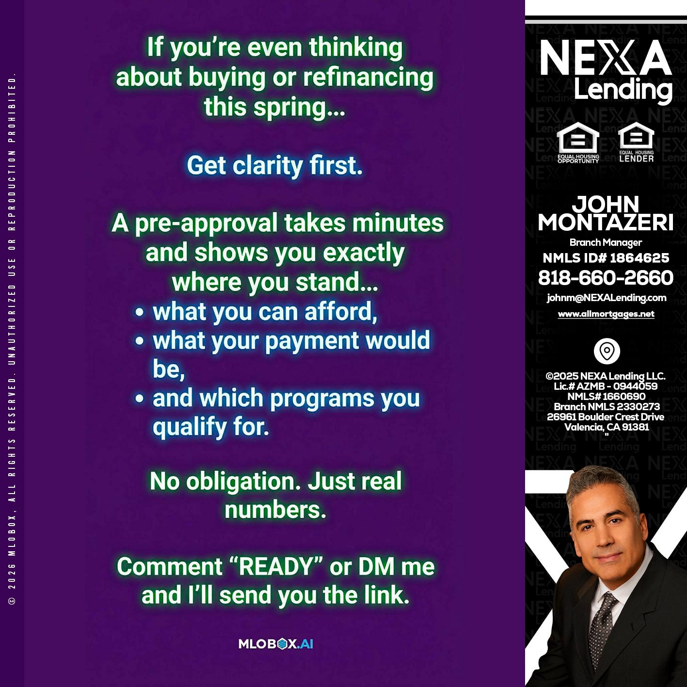 IF YOU THINKING - John Montazeri -Branch Manager - Property Lending Specialist