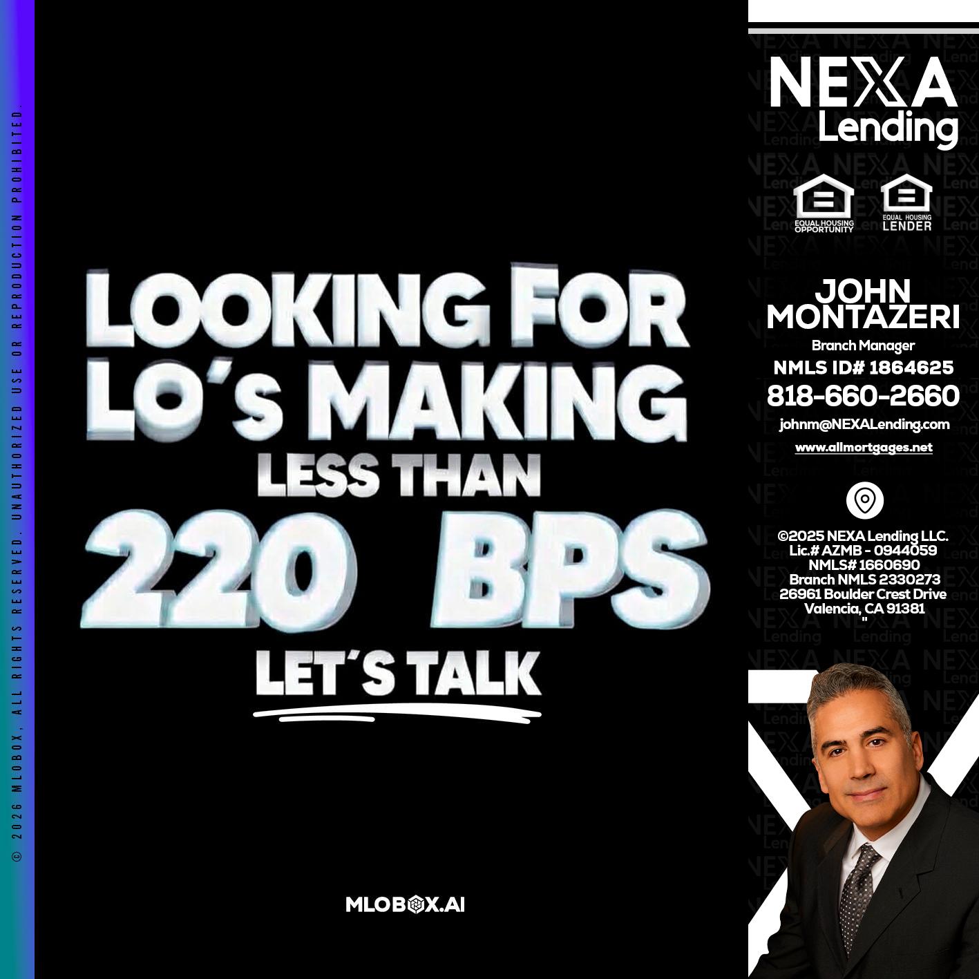 LOOKING FOR - John Montazeri -Branch Manager - Property Lending Specialist