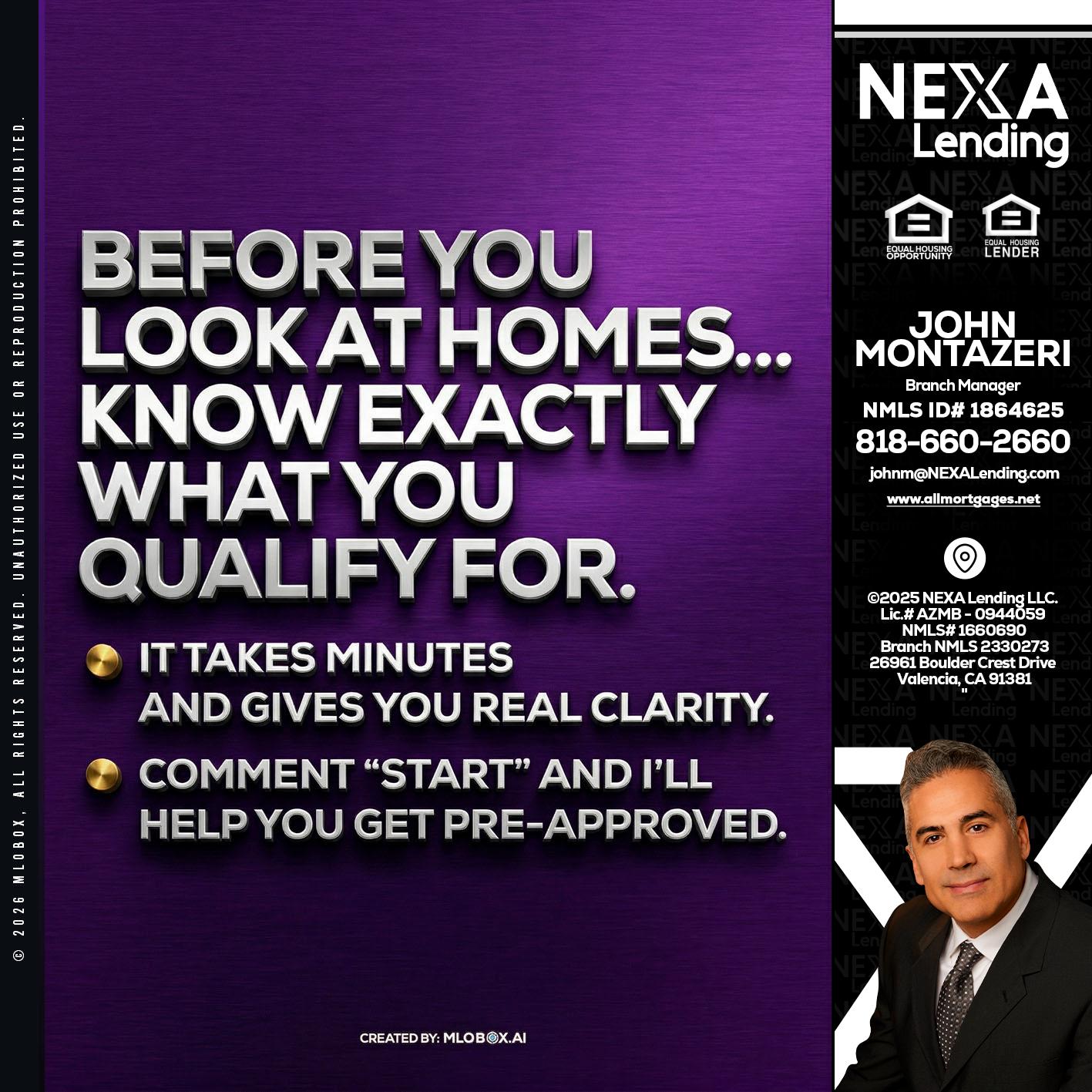 BEFORE YOU - John Montazeri -Branch Manager - Property Lending Specialist