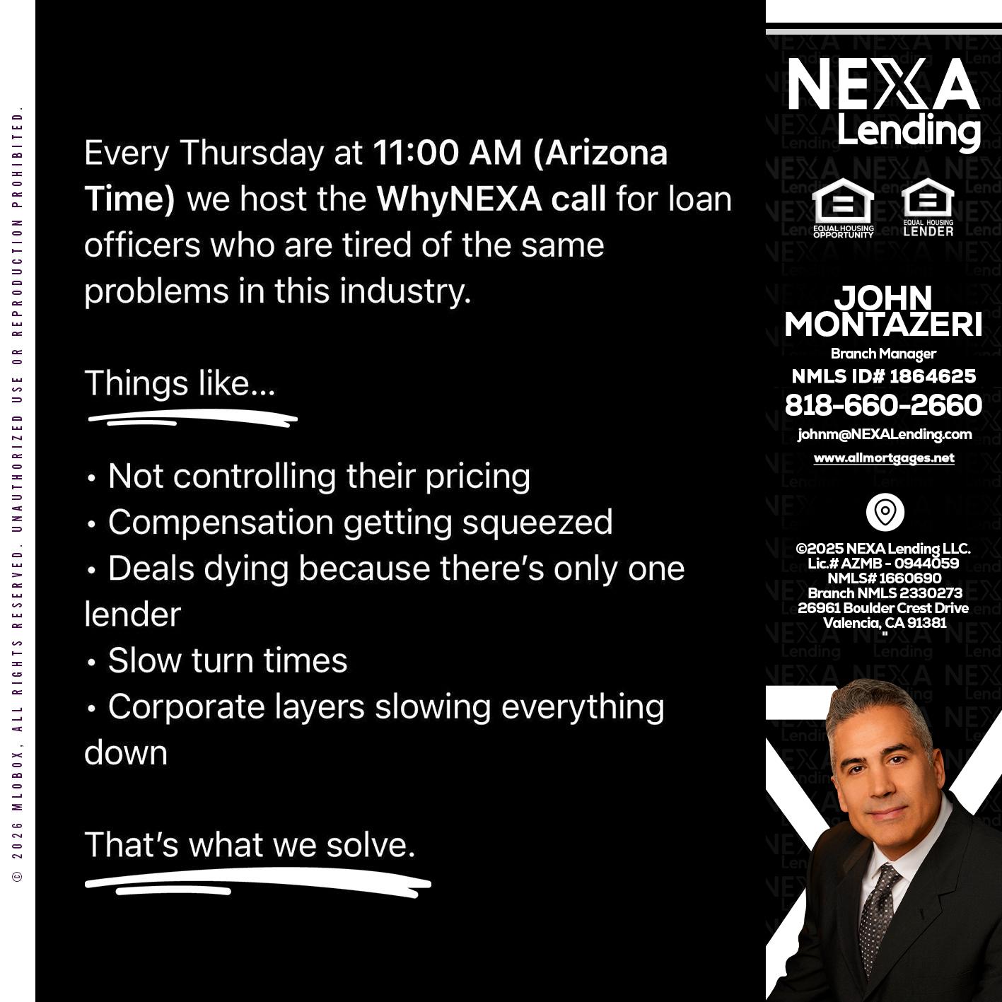 WHY NEXA - John Montazeri -Branch Manager - Property Lending Specialist