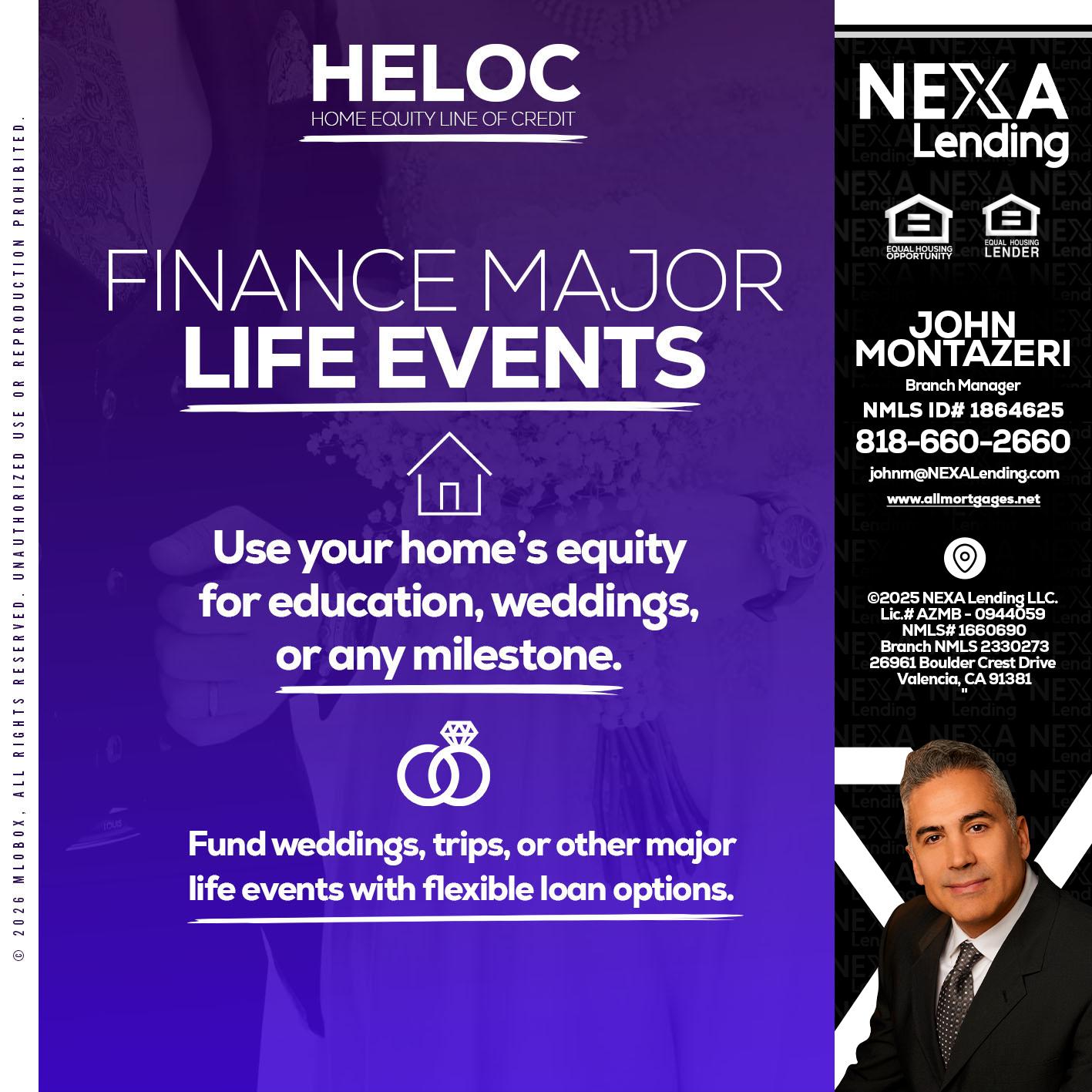 HELOC - John Montazeri -Branch Manager - Property Lending Specialist