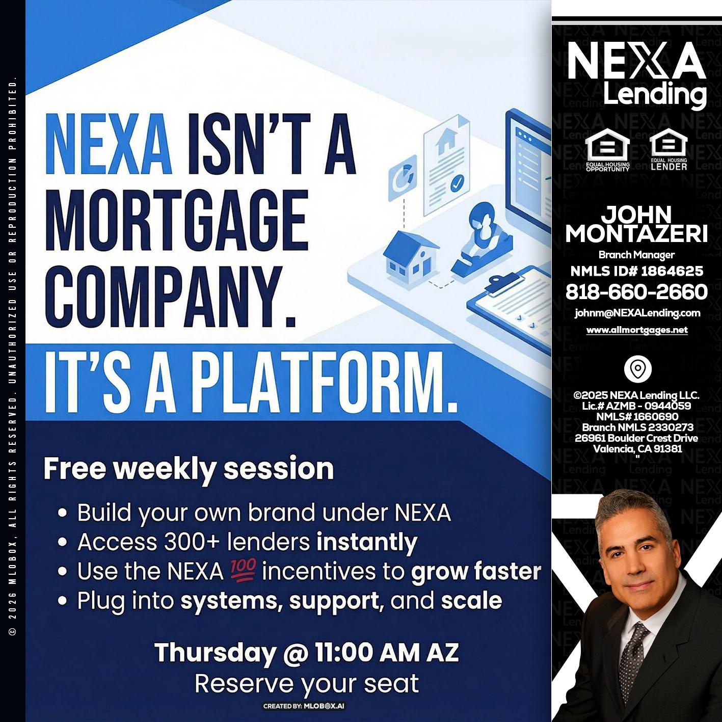 NEXA ISNT - John Montazeri -Branch Manager - Property Lending Specialist