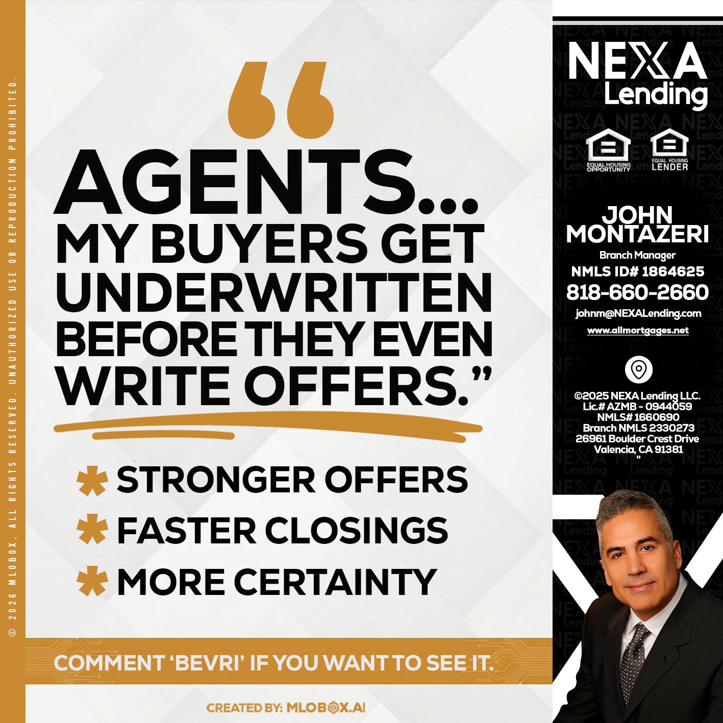 agents - John Montazeri -Branch Manager - Property Lending Specialist