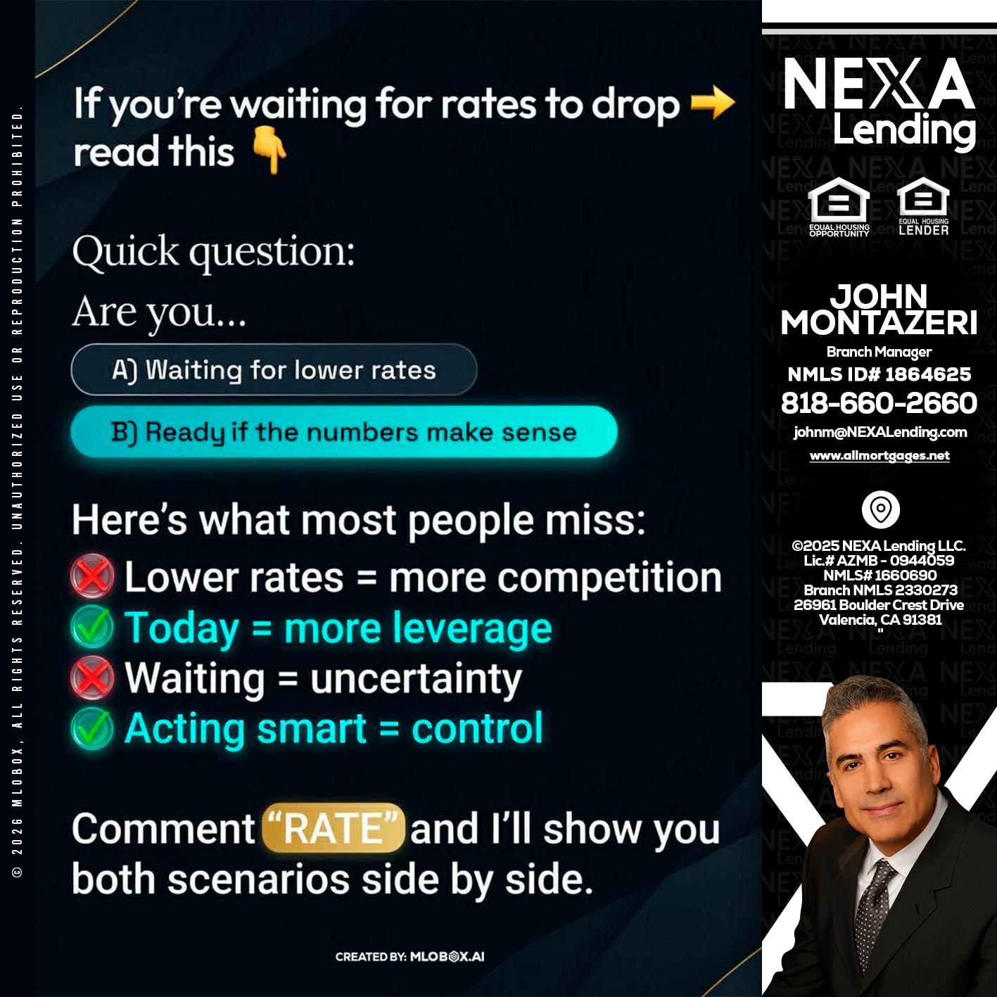 IF YOU ARE - John Montazeri -Branch Manager - Property Lending Specialist