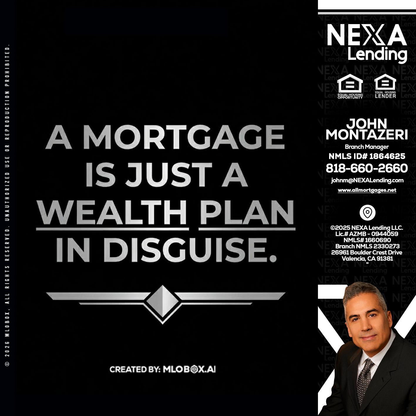 a mortgage is just - John Montazeri -Branch Manager - Property Lending Specialist