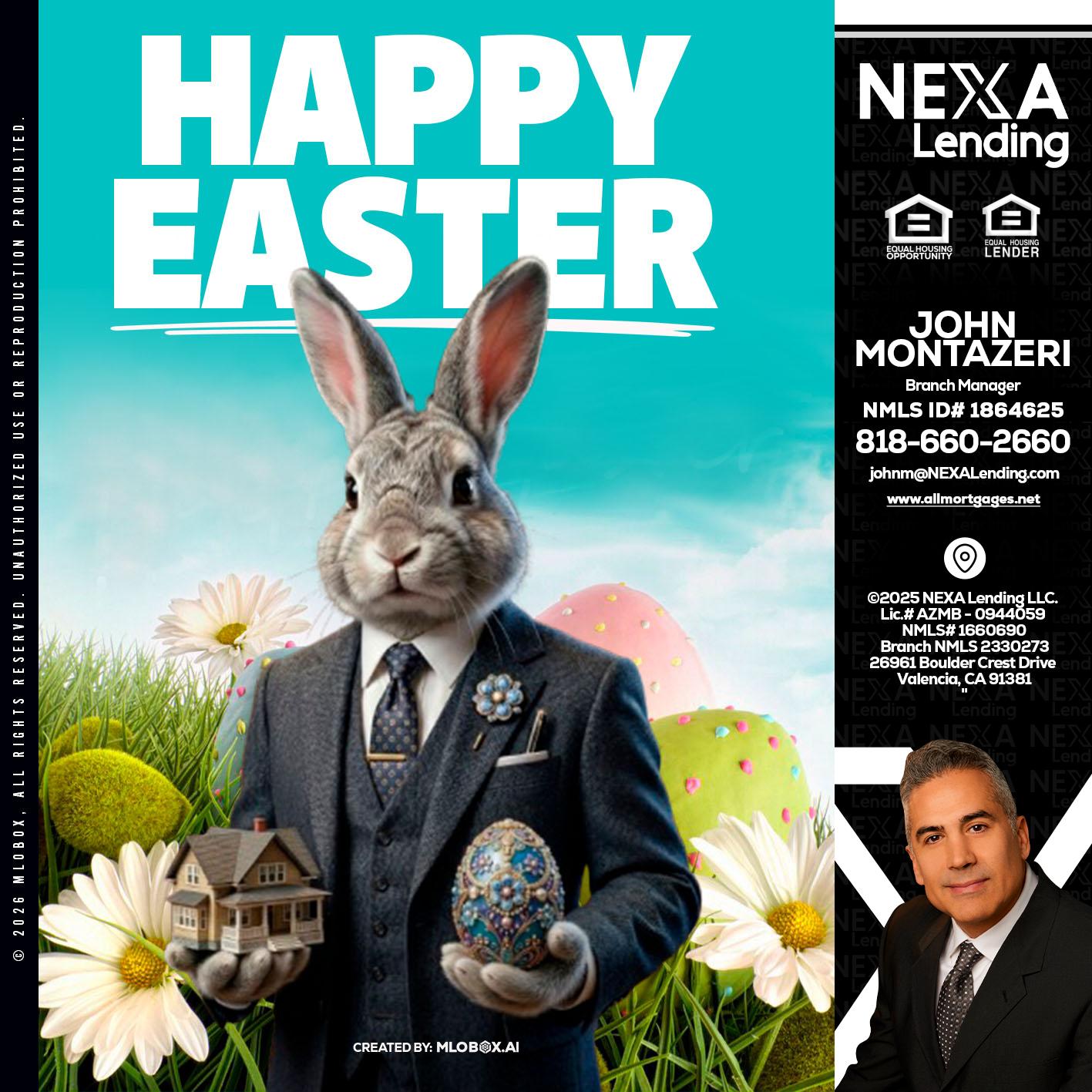 HAPPY EASTER - John Montazeri -Branch Manager - Property Lending Specialist