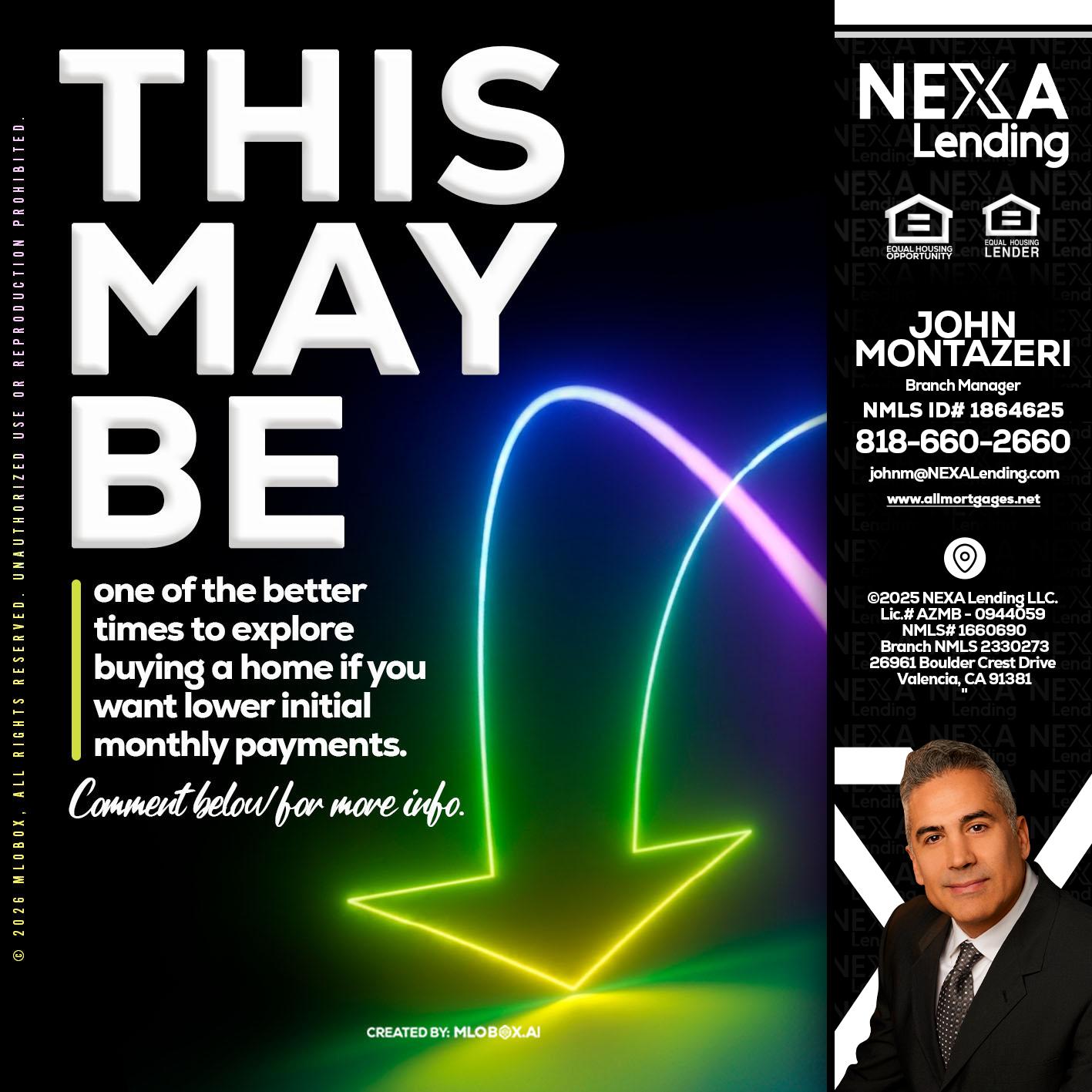 THIS MAY BE - John Montazeri -Branch Manager - Property Lending Specialist
