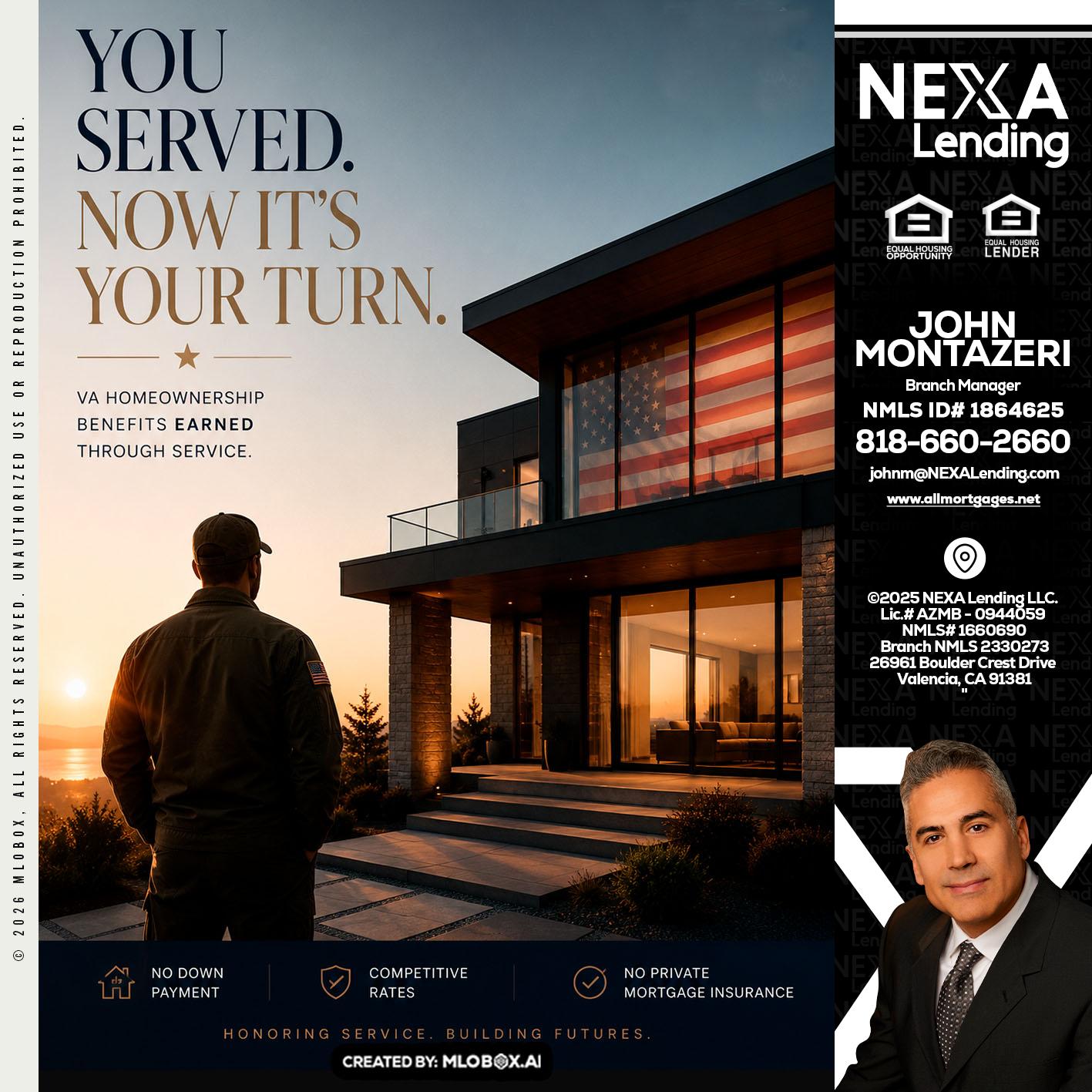 YOU SERVED - John Montazeri -Branch Manager - Property Lending Specialist