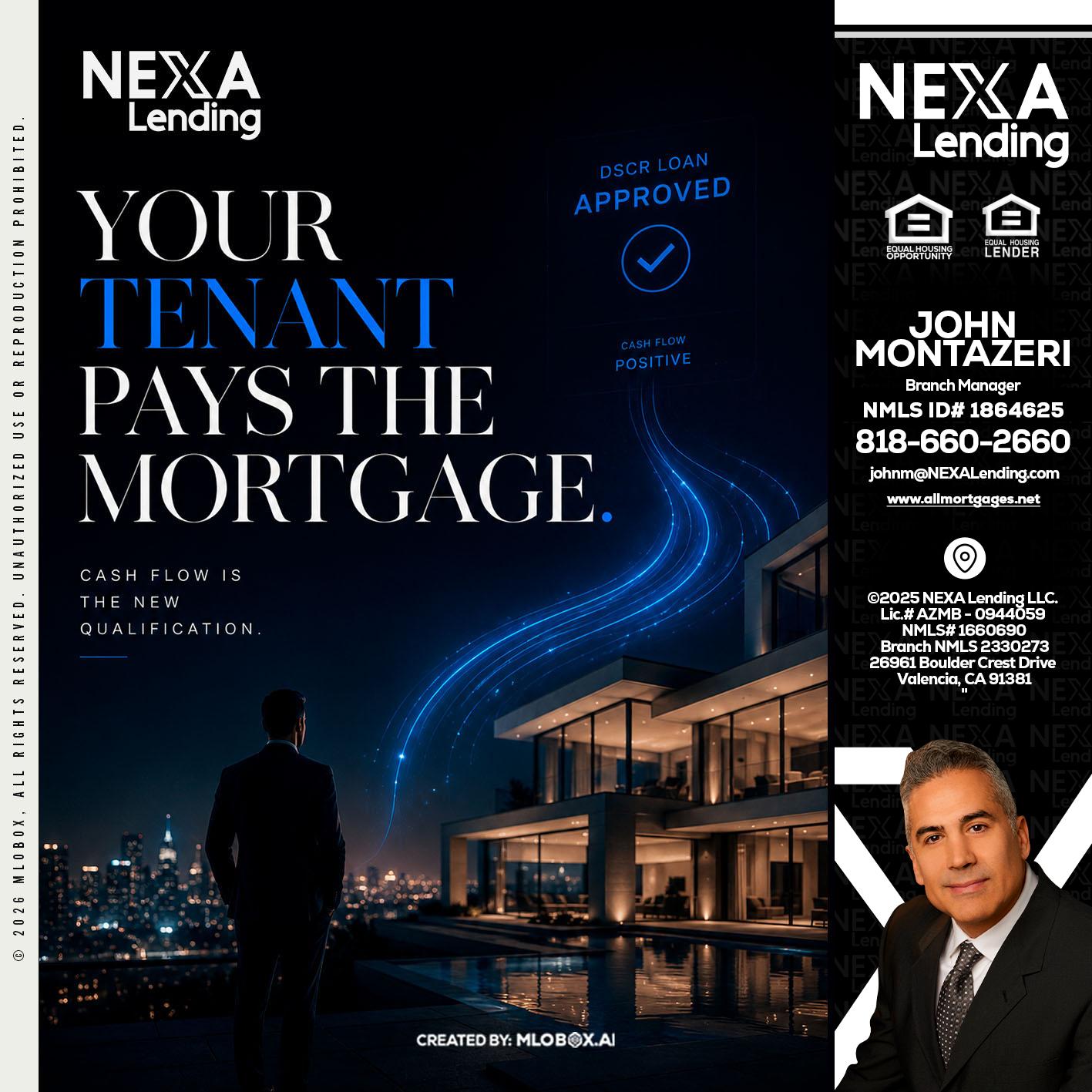 DSCR LOANS - John Montazeri -Branch Manager - Property Lending Specialist