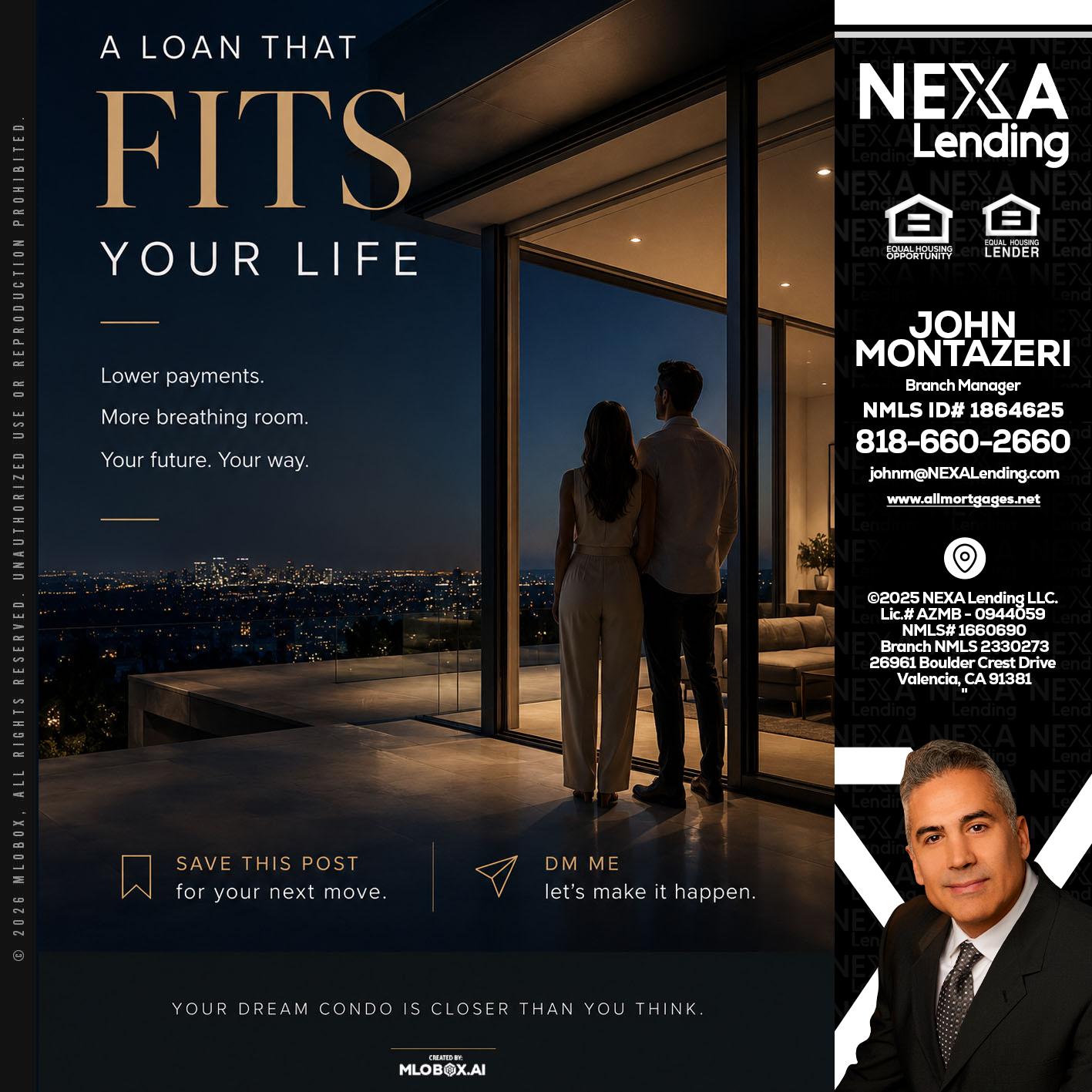 LOANS THAT FIT - John Montazeri -Branch Manager - Property Lending Specialist