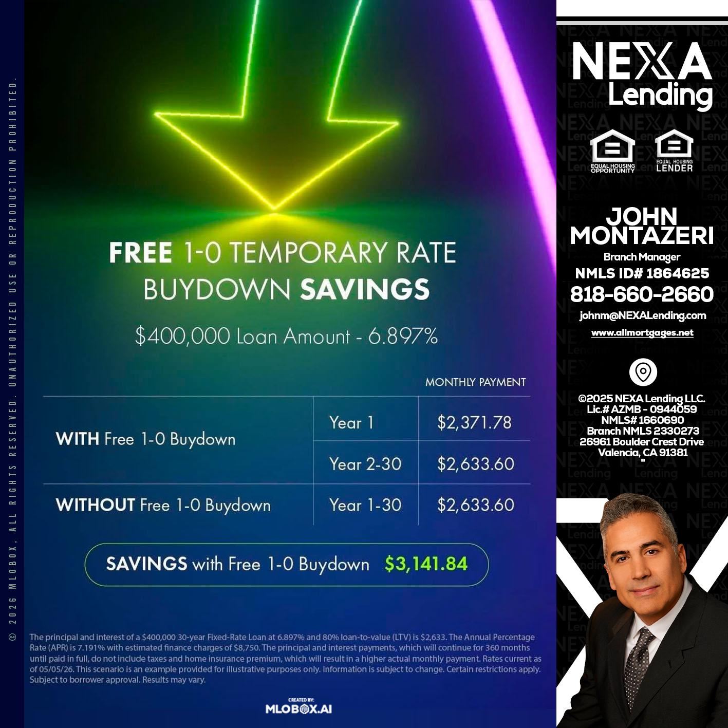 BUYDOWN - John Montazeri -Branch Manager - Property Lending Specialist