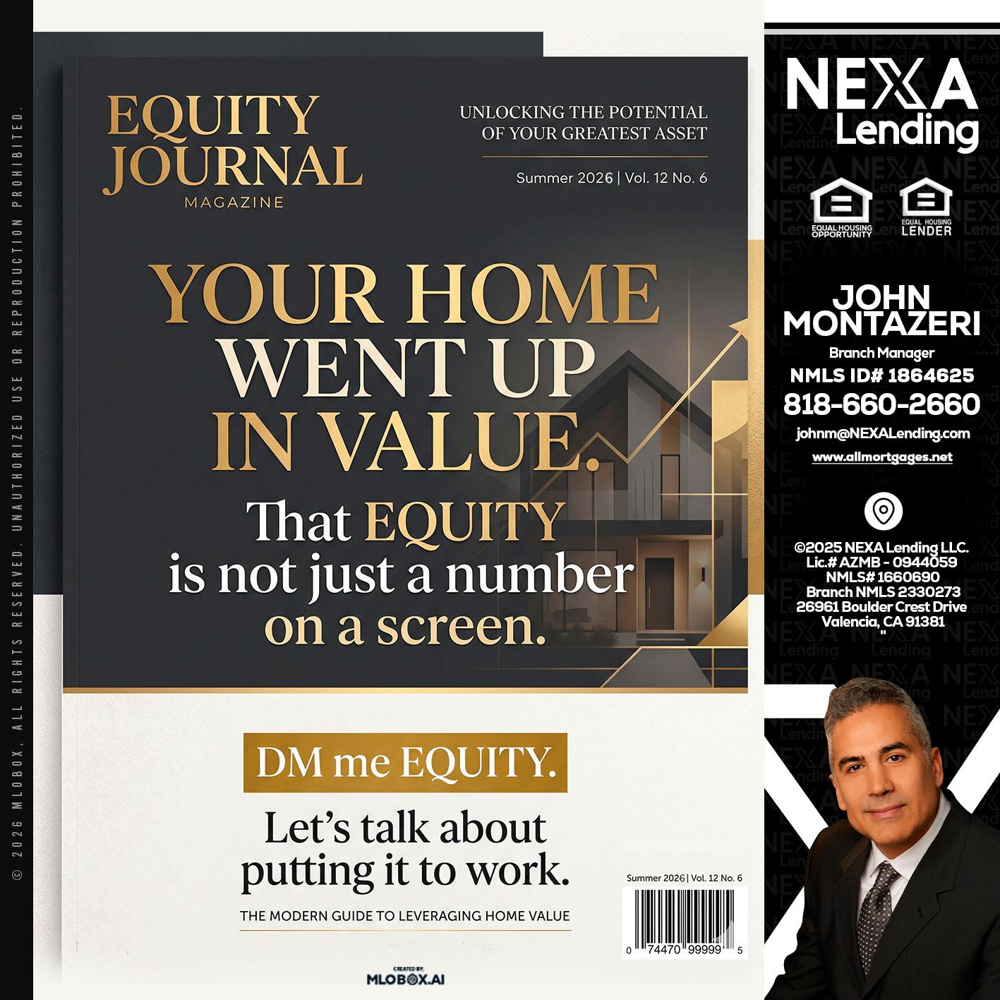 YOUR HOME - John Montazeri -Branch Manager - Property Lending Specialist