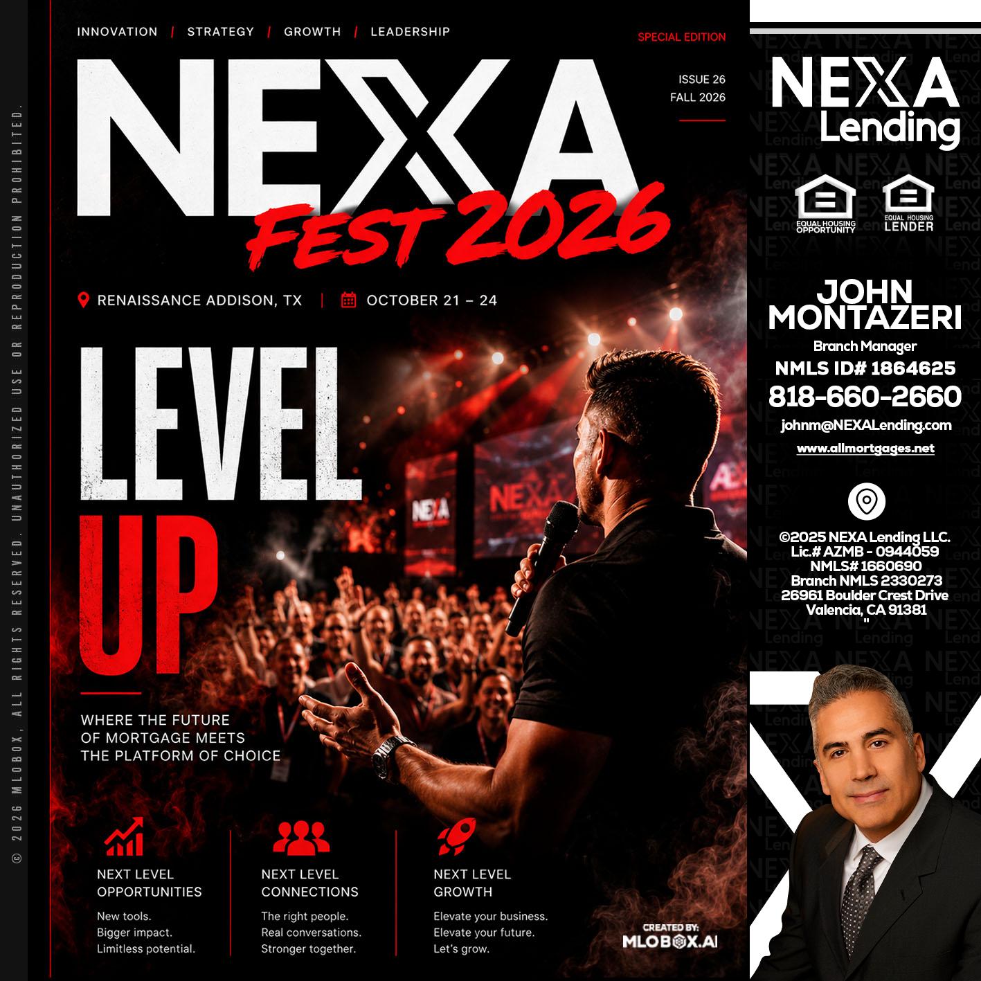 NEXA FEST 2026 - John Montazeri -Branch Manager - Property Lending Specialist