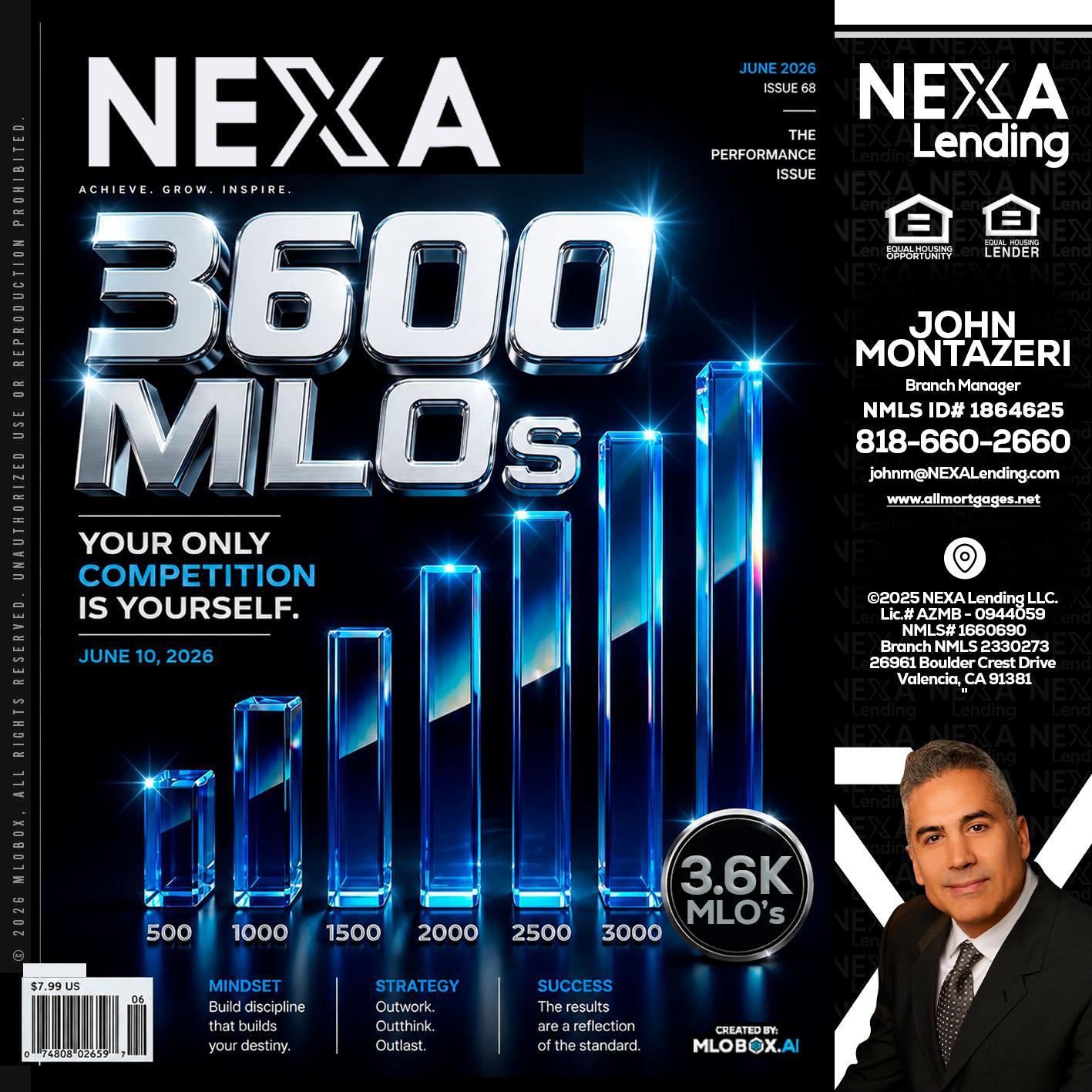3600 MLOs - John Montazeri -Branch Manager - Property Lending Specialist