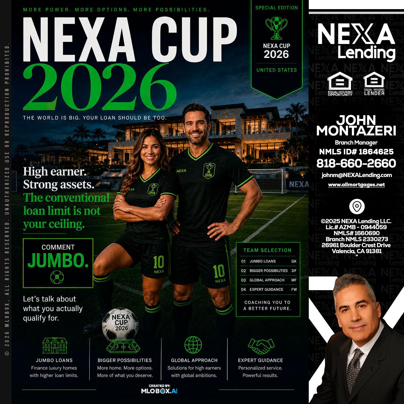 NEXA CUP 2026 - John Montazeri -Branch Manager - Property Lending Specialist