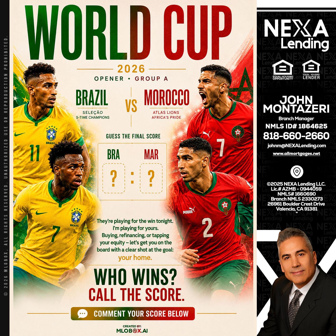 WORLD CUP - John Montazeri -Branch Manager - Property Lending Specialist