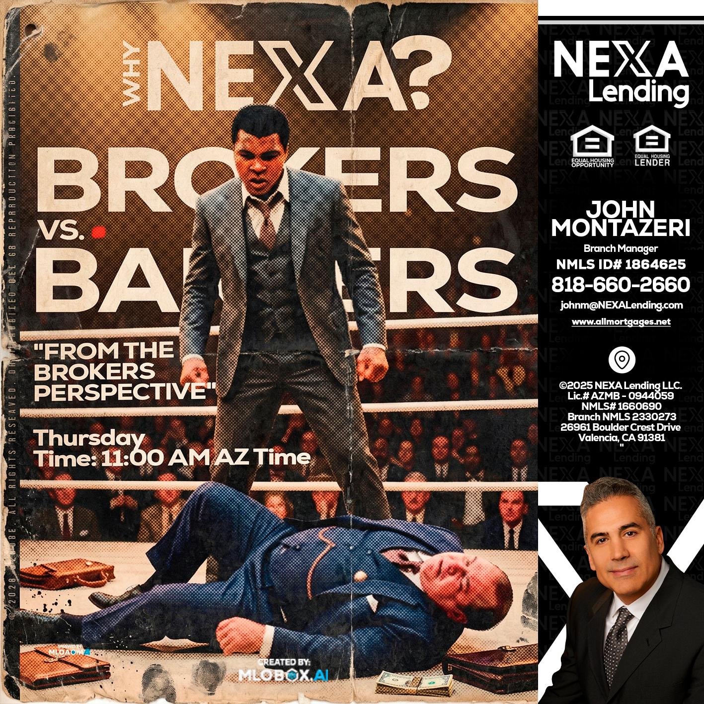 BANKER VS BROKERS - John Montazeri -Branch Manager - Property Lending Specialist