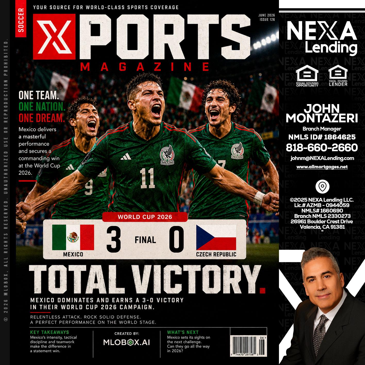 World Cup 2026 MEX 1-0 CZECH - John Montazeri -Branch Manager - Property Lending Specialist