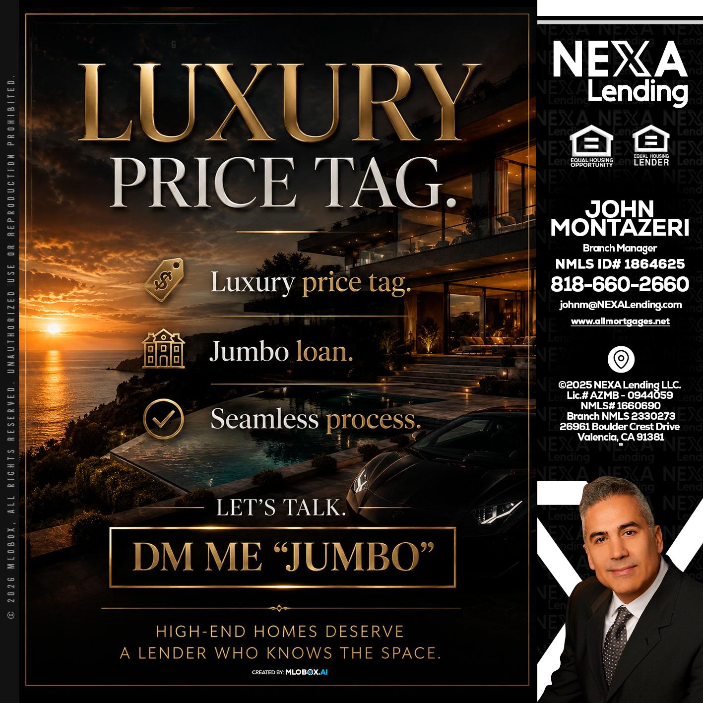 LUXURY PRICE - John Montazeri -Branch Manager - Property Lending Specialist