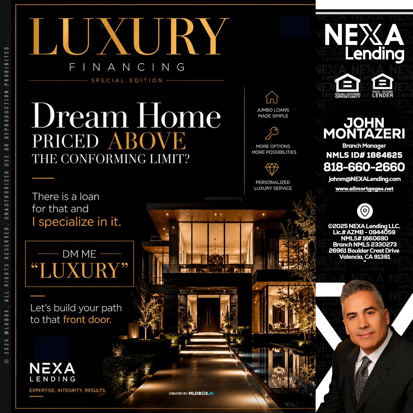 LUXURY - John Montazeri -Branch Manager - Property Lending Specialist