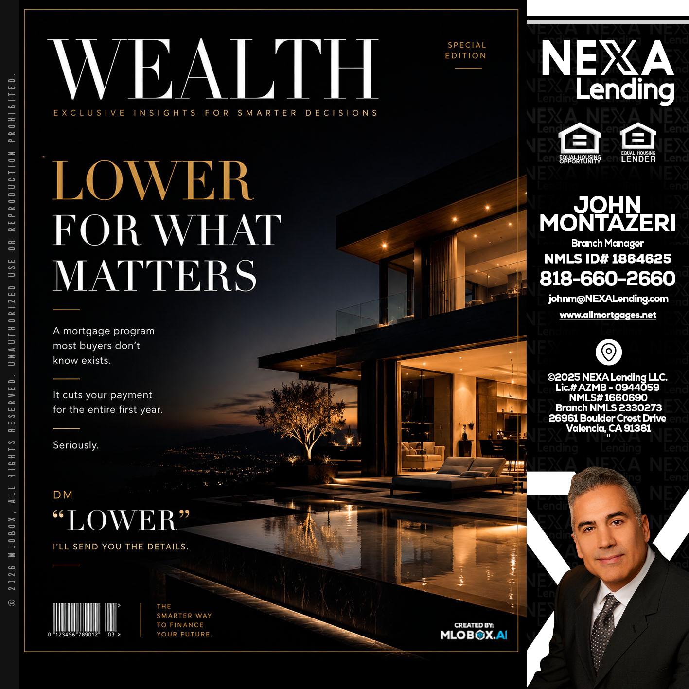 WEALTH - John Montazeri -Branch Manager - Property Lending Specialist
