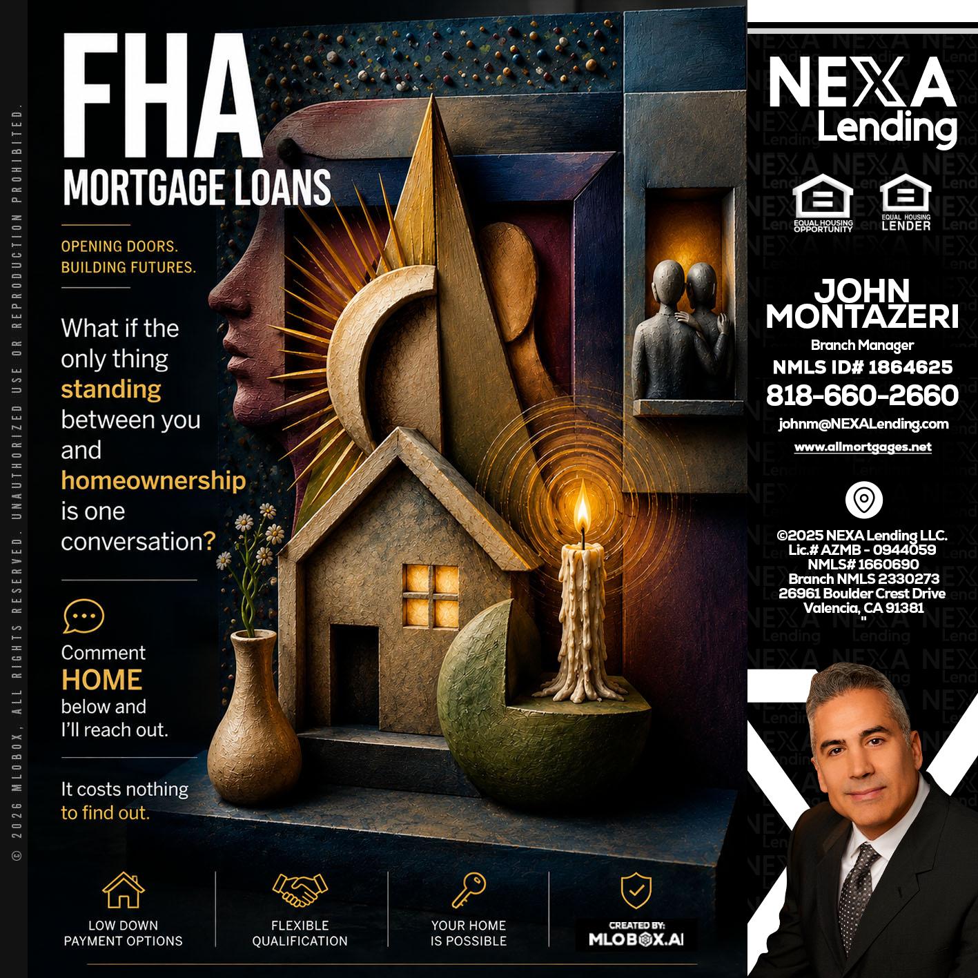 FHA - John Montazeri -Branch Manager - Property Lending Specialist