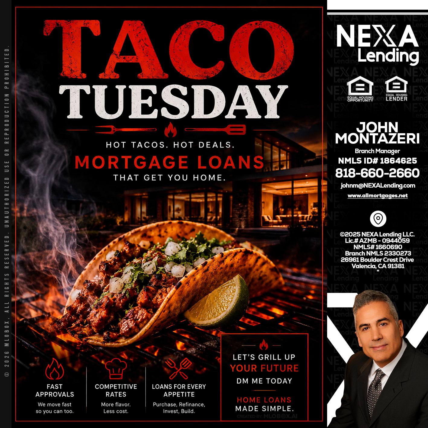 TACO TUESDAY - John Montazeri -Branch Manager - Property Lending Specialist