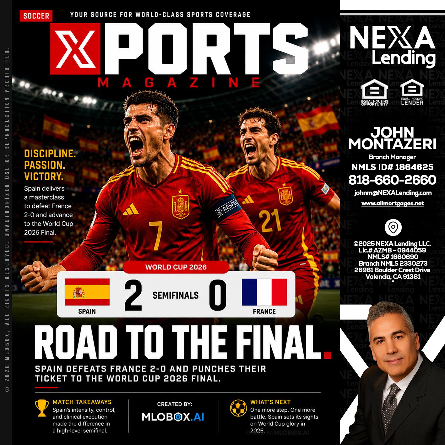 XPORTS WORLD CUP 2026 - John Montazeri -Branch Manager - Property Lending Specialist
