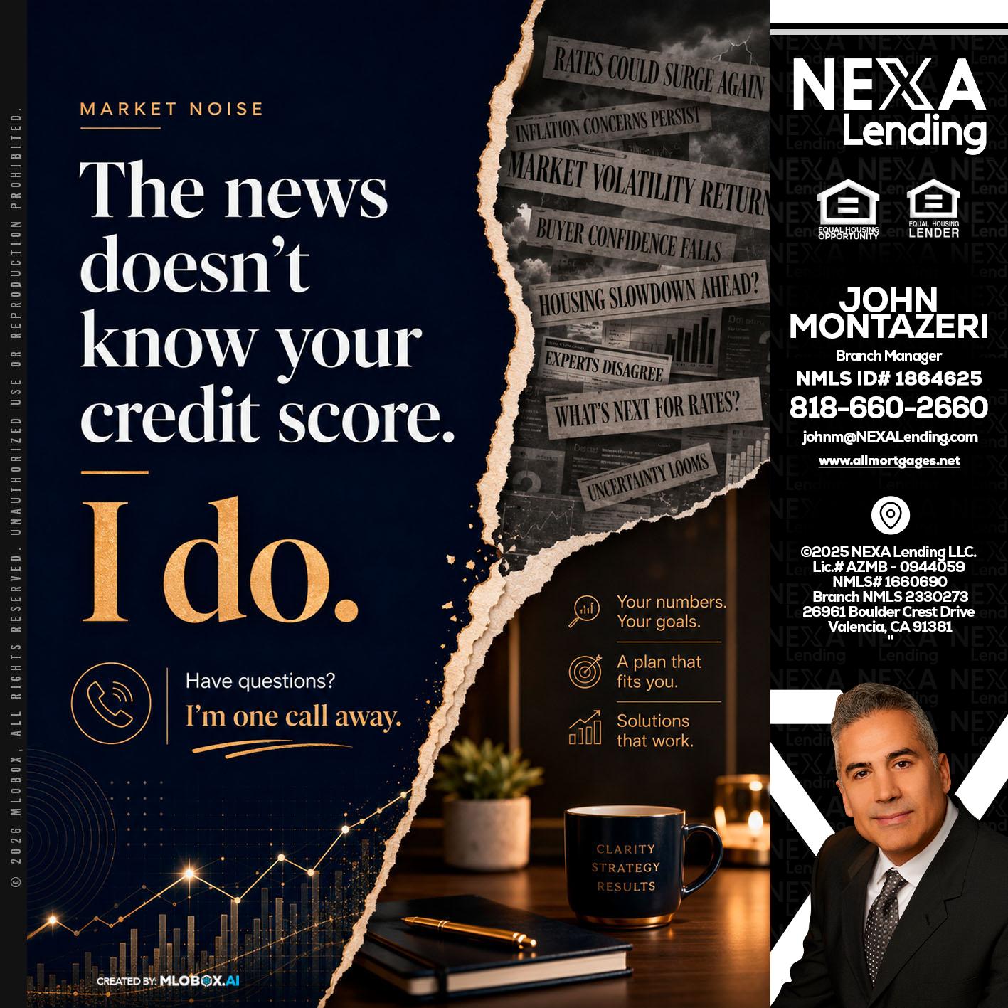 MARKET NOISE - John Montazeri -Branch Manager - Property Lending Specialist