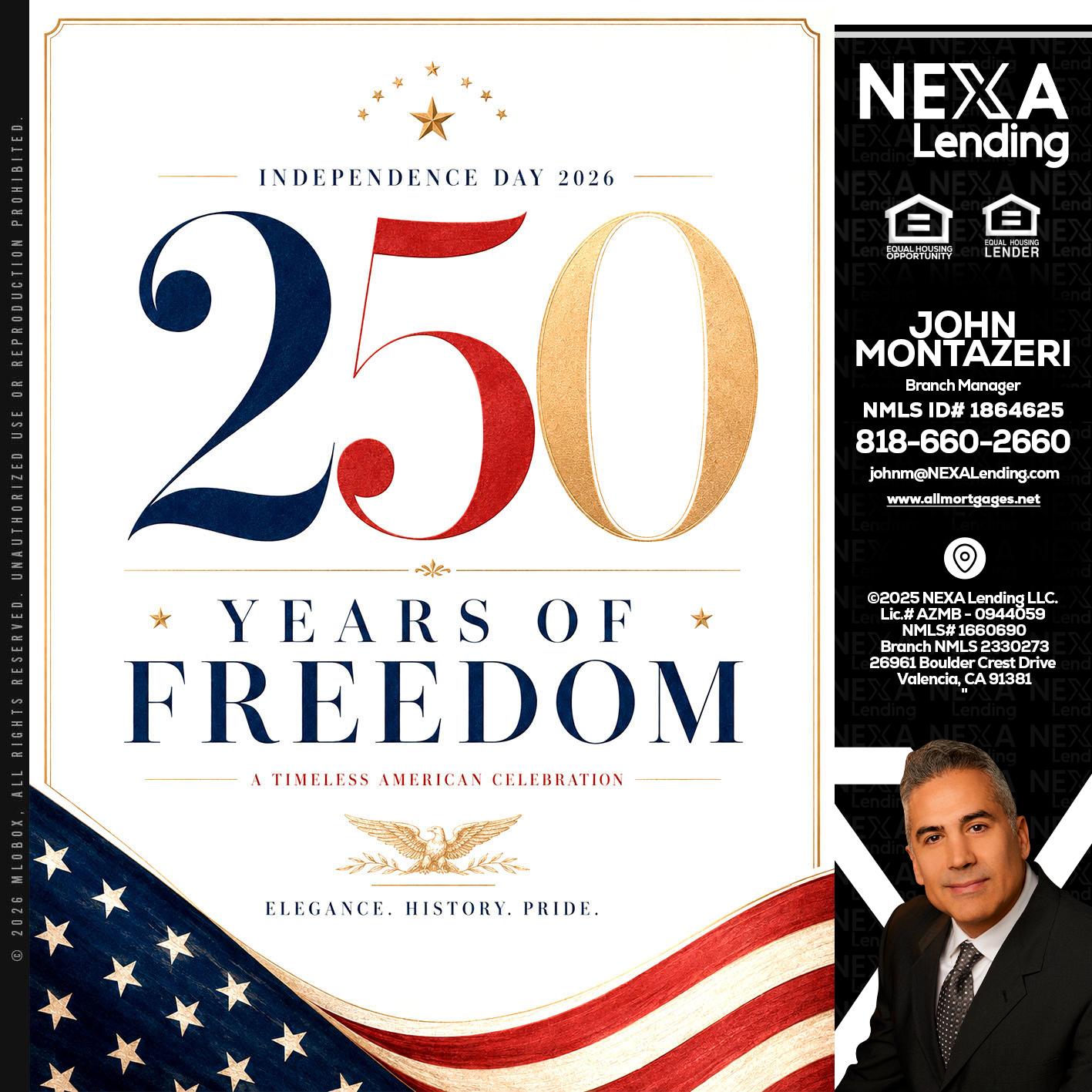 250 YEARS - John Montazeri -Branch Manager - Property Lending Specialist