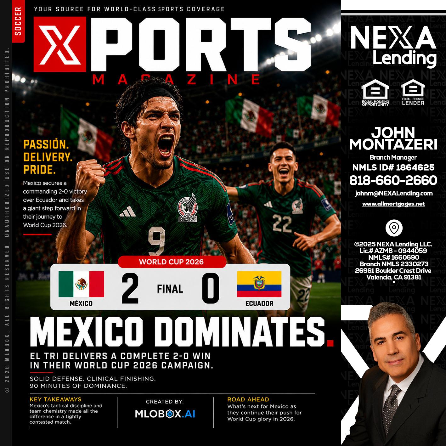 XPORTS MEX 2-0 ECUADOR - John Montazeri -Branch Manager - Property Lending Specialist